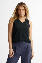 Camisole col en V BM - Femme && NOIR
