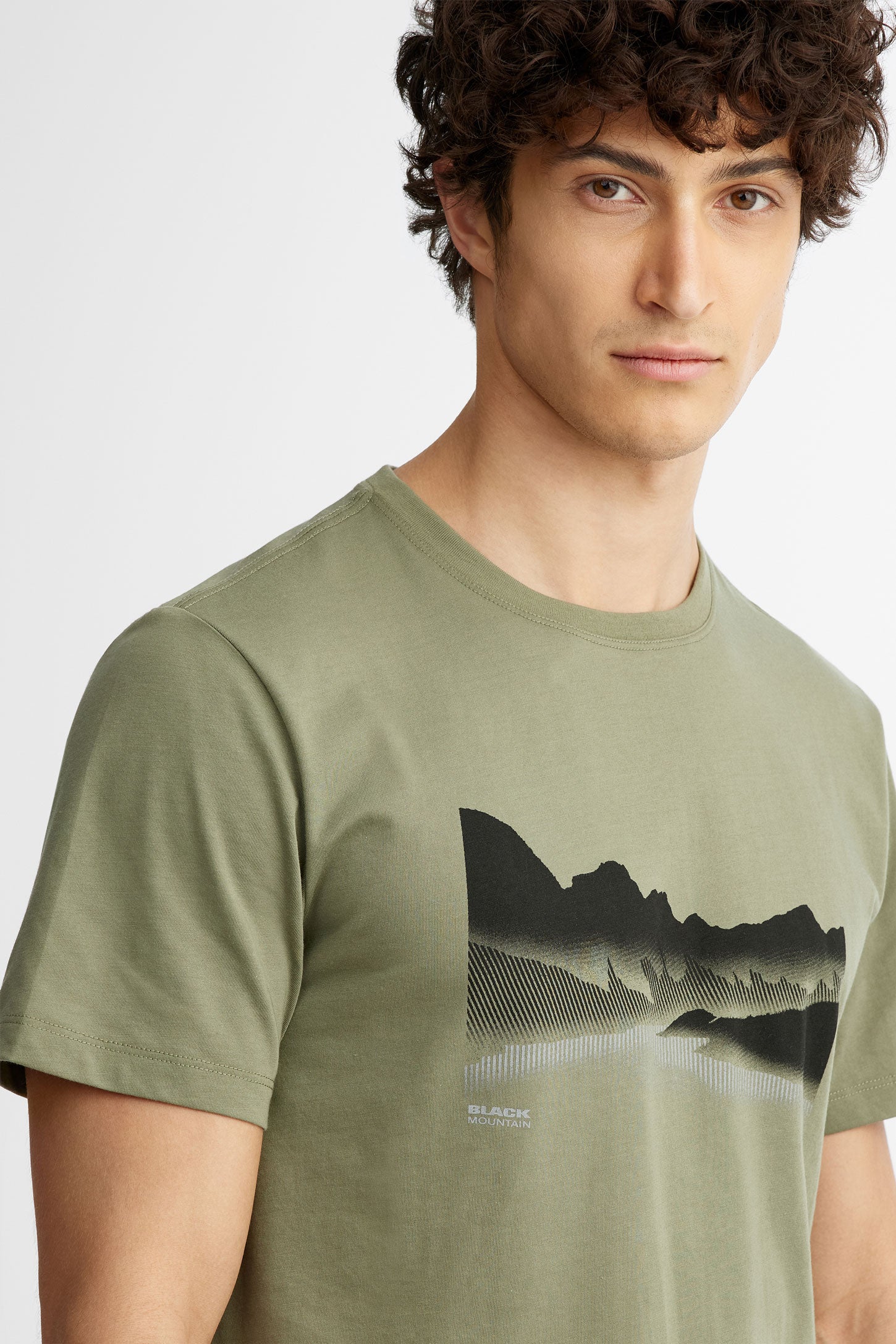 T-shirt col rond coton bio BM, 2/50$ - Homme && KAKI