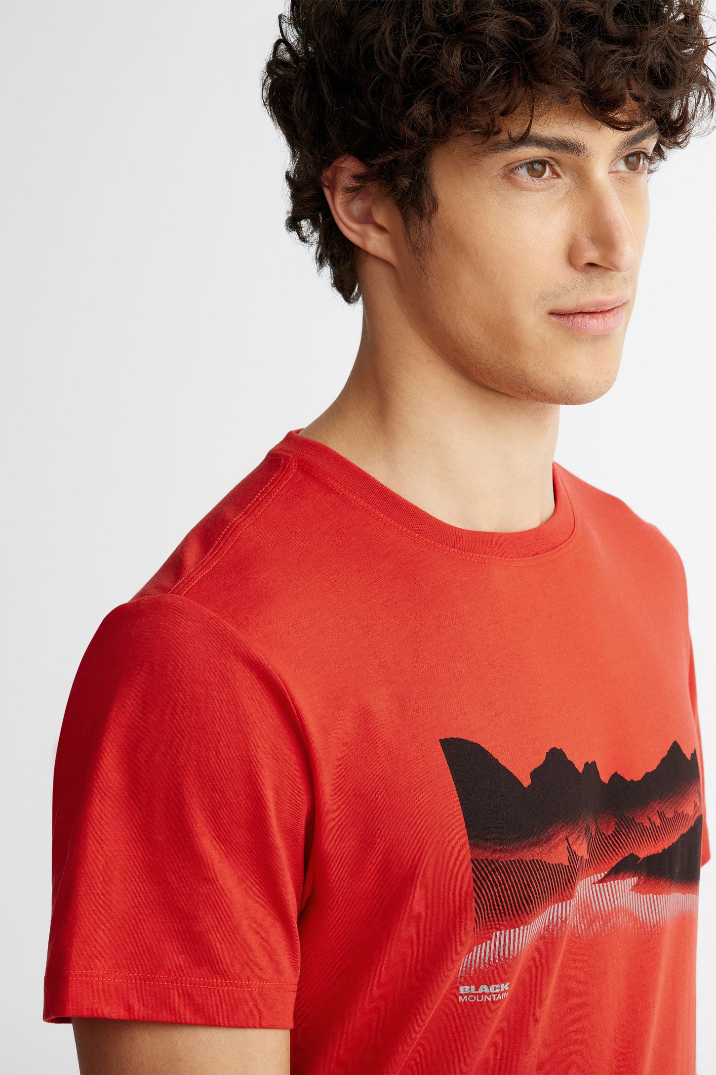 T-shirt col rond coton bio BM, 2/50$ - Homme && ROUGE