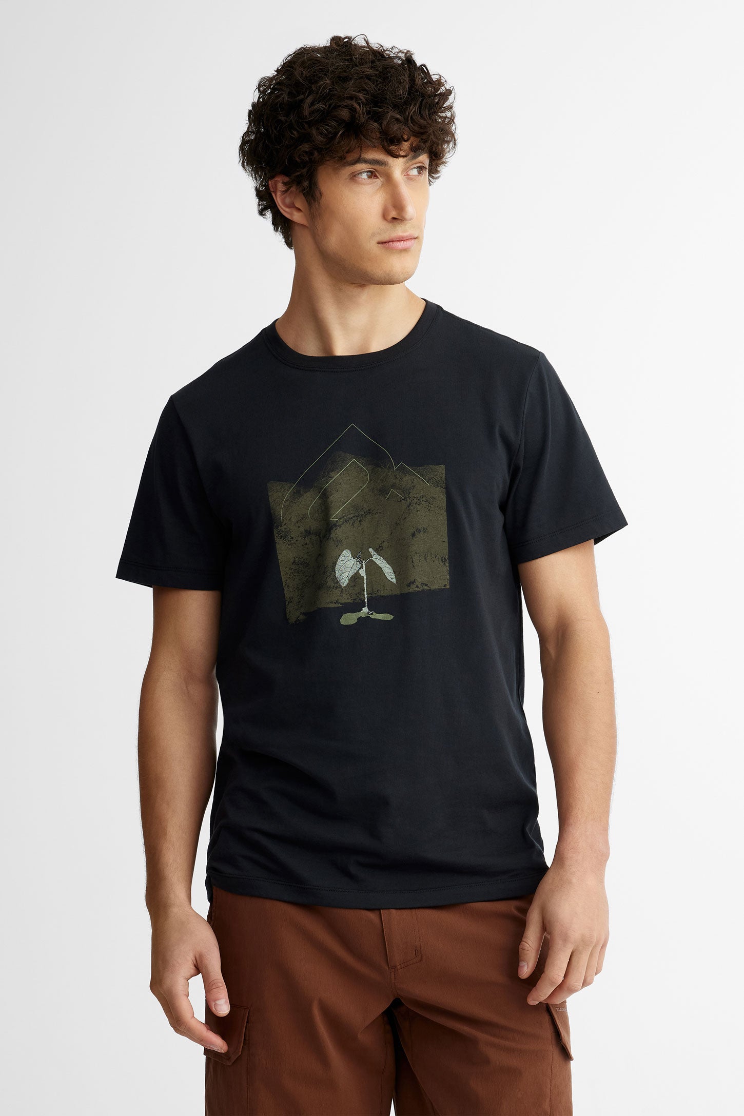 T-shirt col rond coton bio BM, 2/50$ - Homme && NOIR