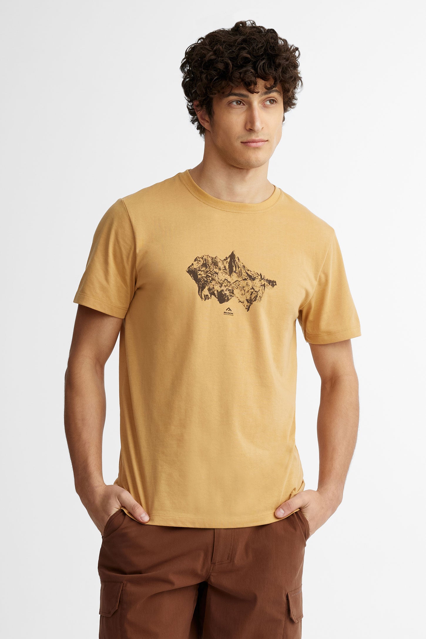 T-shirt col rond coton bio BM, 2/50$ - Homme && BEIGE
