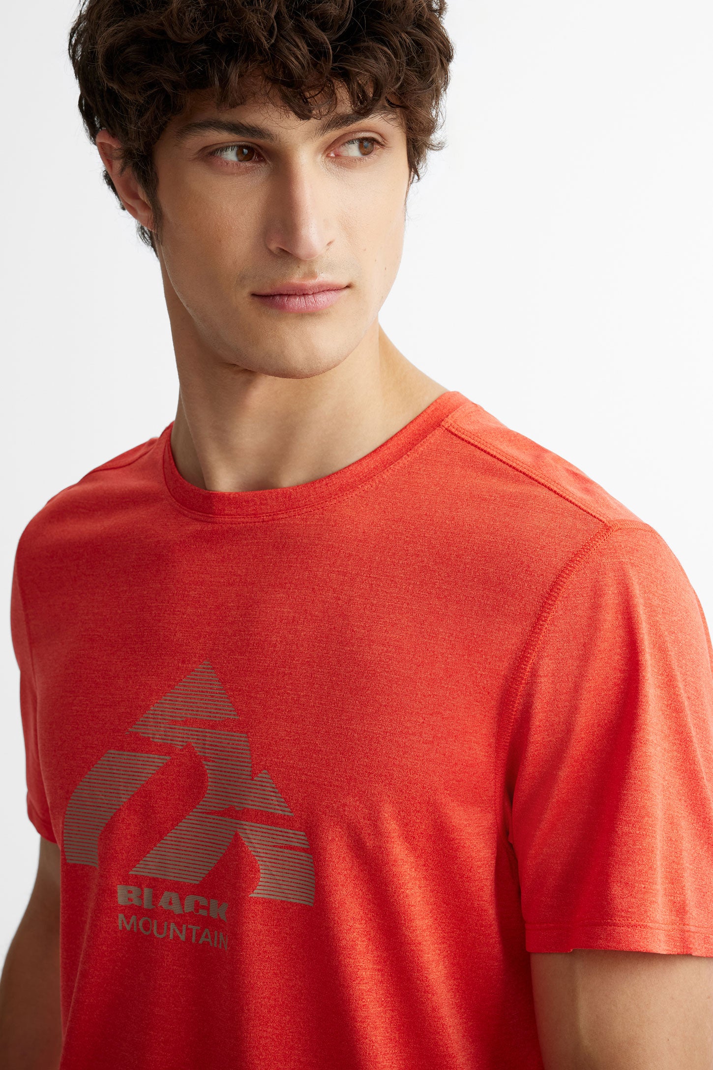 T-shirt col rond imprimé BM, 2/50$ - Homme && ROUGE MIXTE