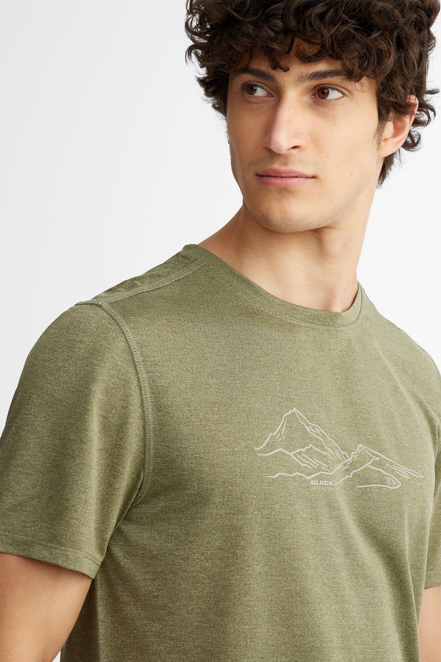 T-shirt col rond imprimé BM, 2/50$ - Homme && KAKI