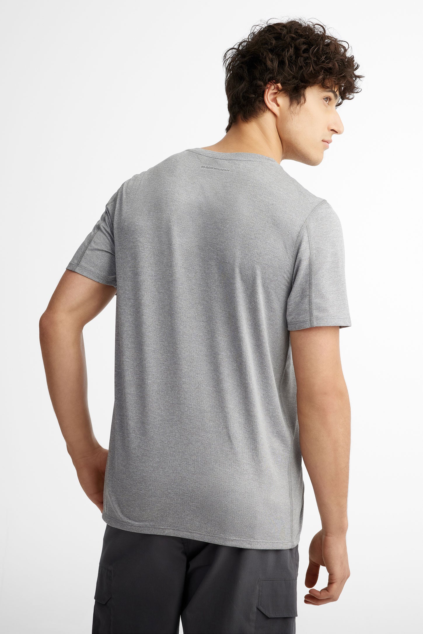 T-shirt col rond imprimé BM, 2/50$ - Homme && GRIS MIXTE