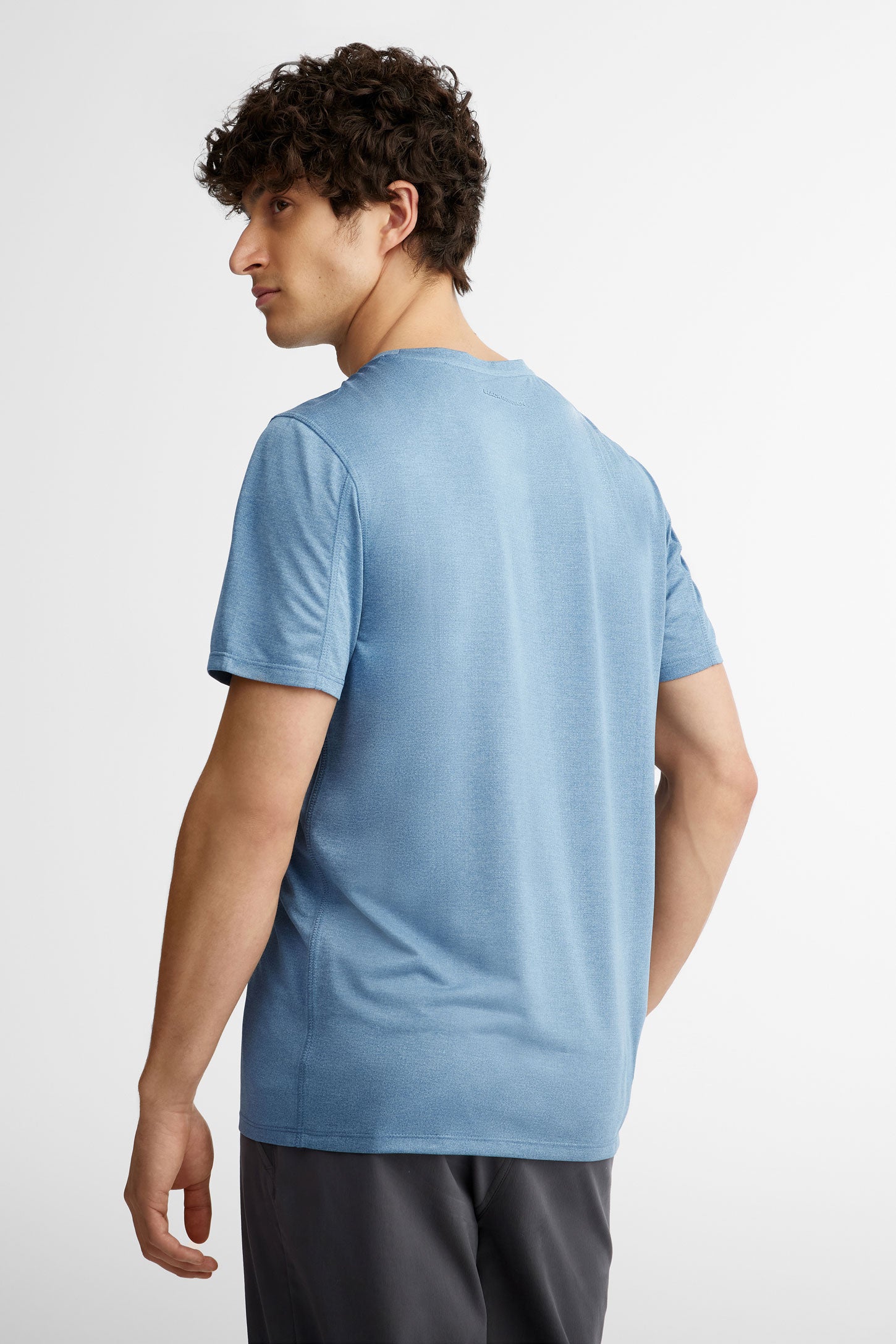T-shirt col rond imprimé BM, 2/50$ - Homme && BLEU MIXTE
