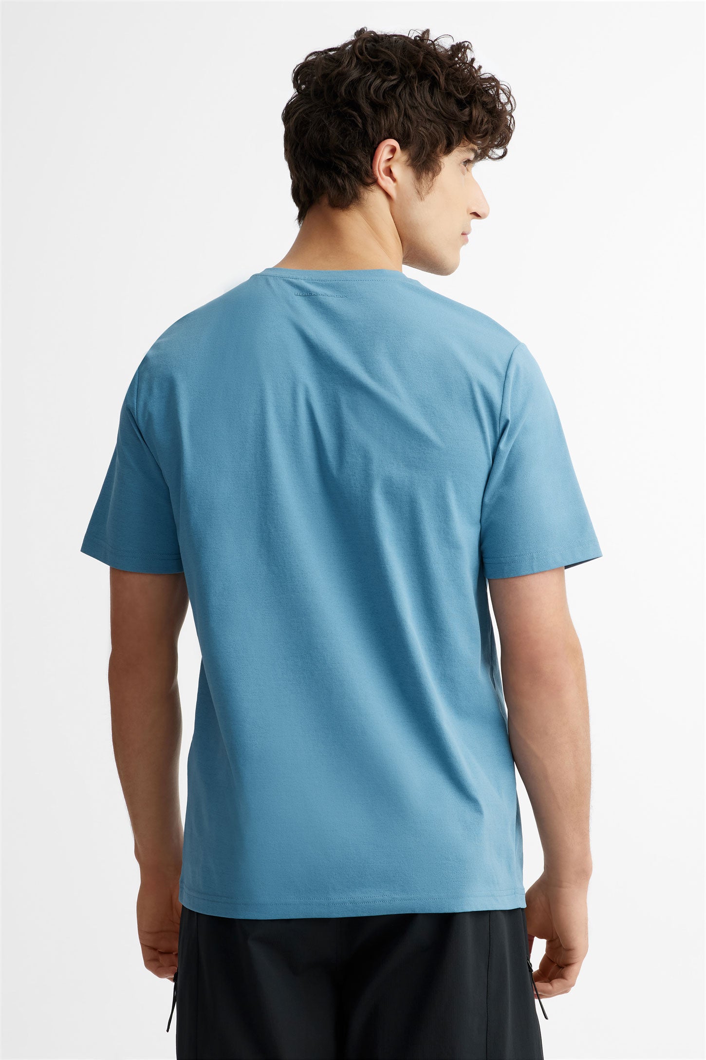 T-shirt col rond à poche BM - Homme && BLEU MIXTE