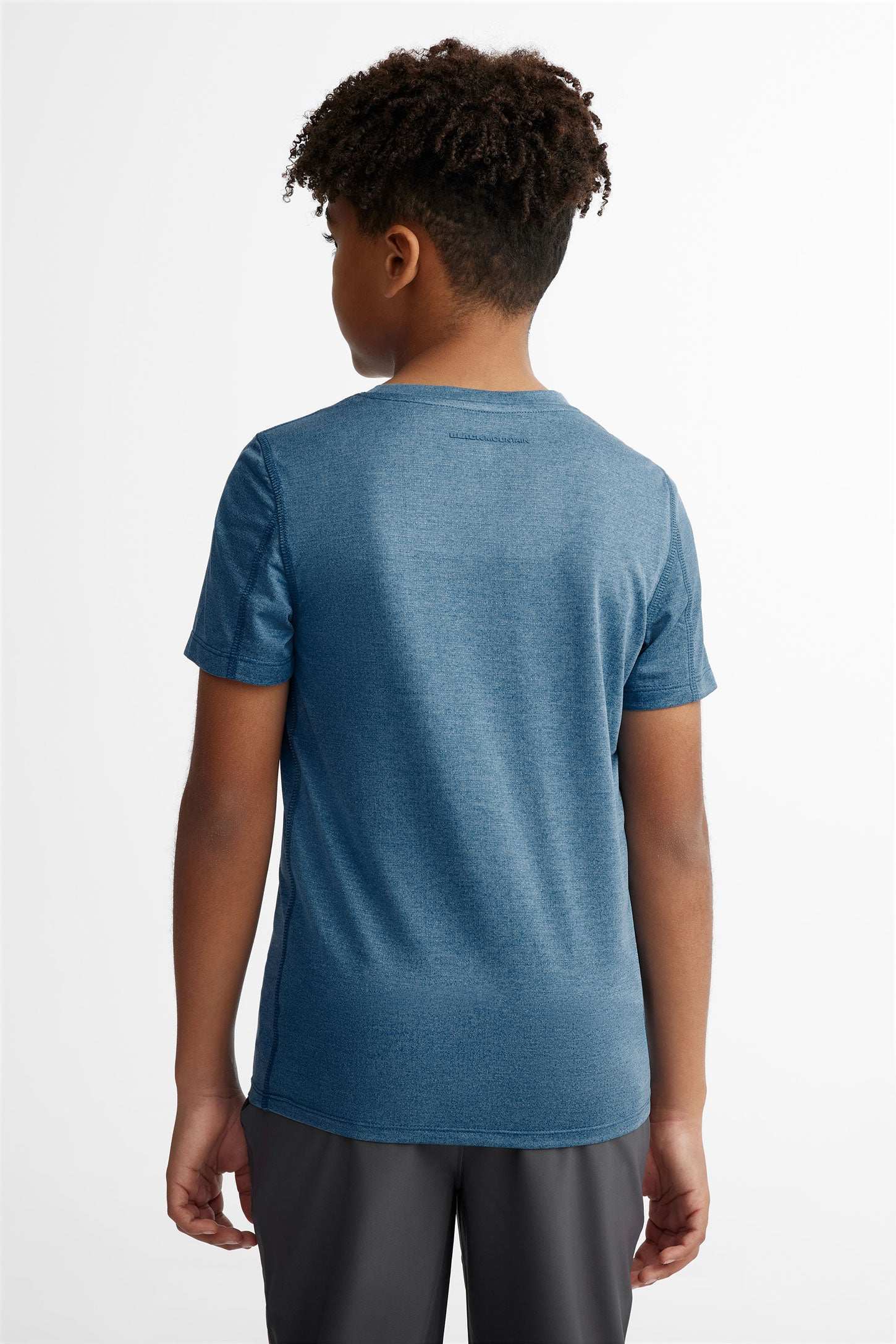 T-shirt col rond imprimé BM, 2/40$ - Ado garçon && BLEU MIXTE
