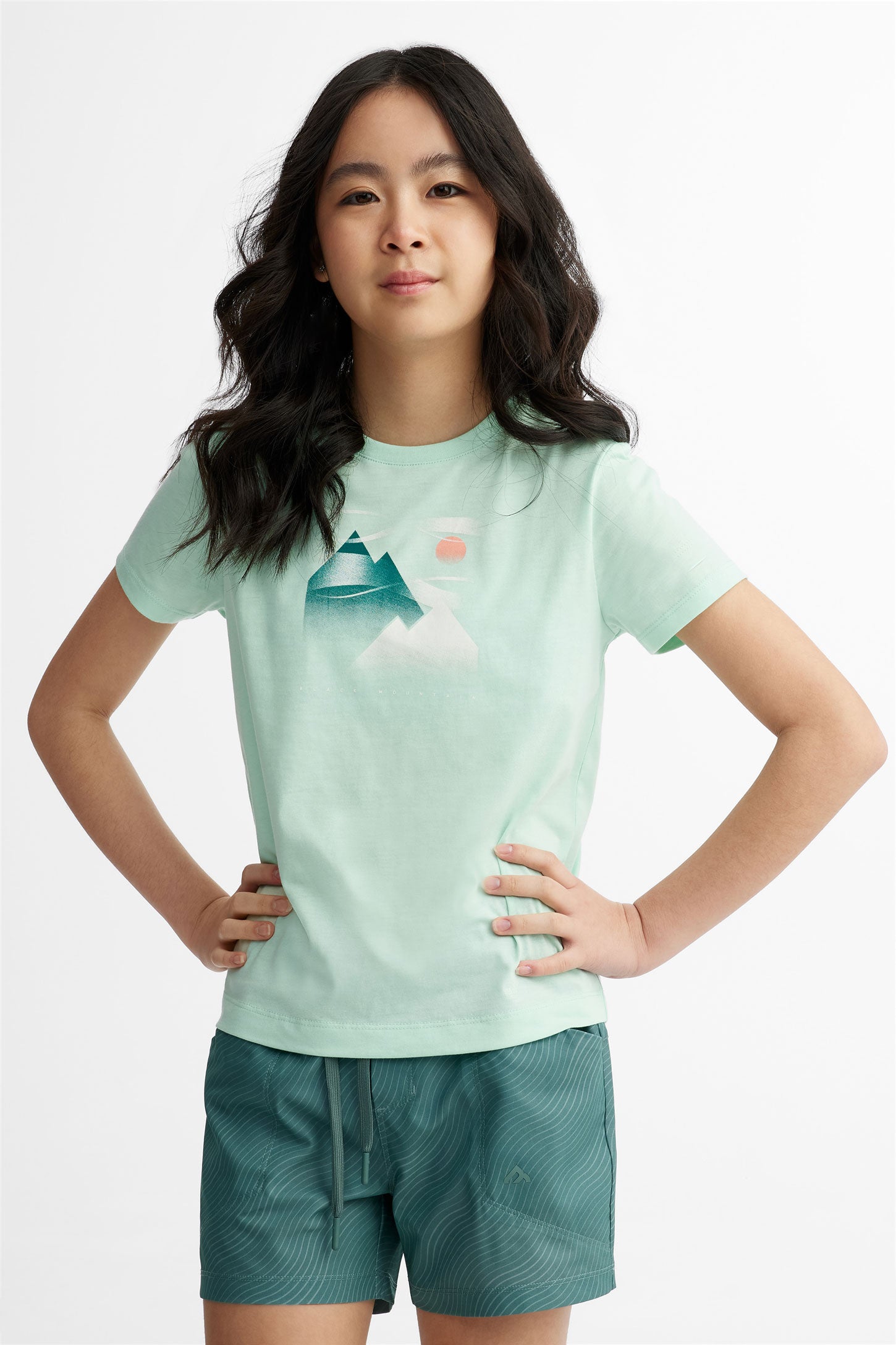 T-shirt col rond coton bio BM, 2/40$ - Ado fille && MENTHE