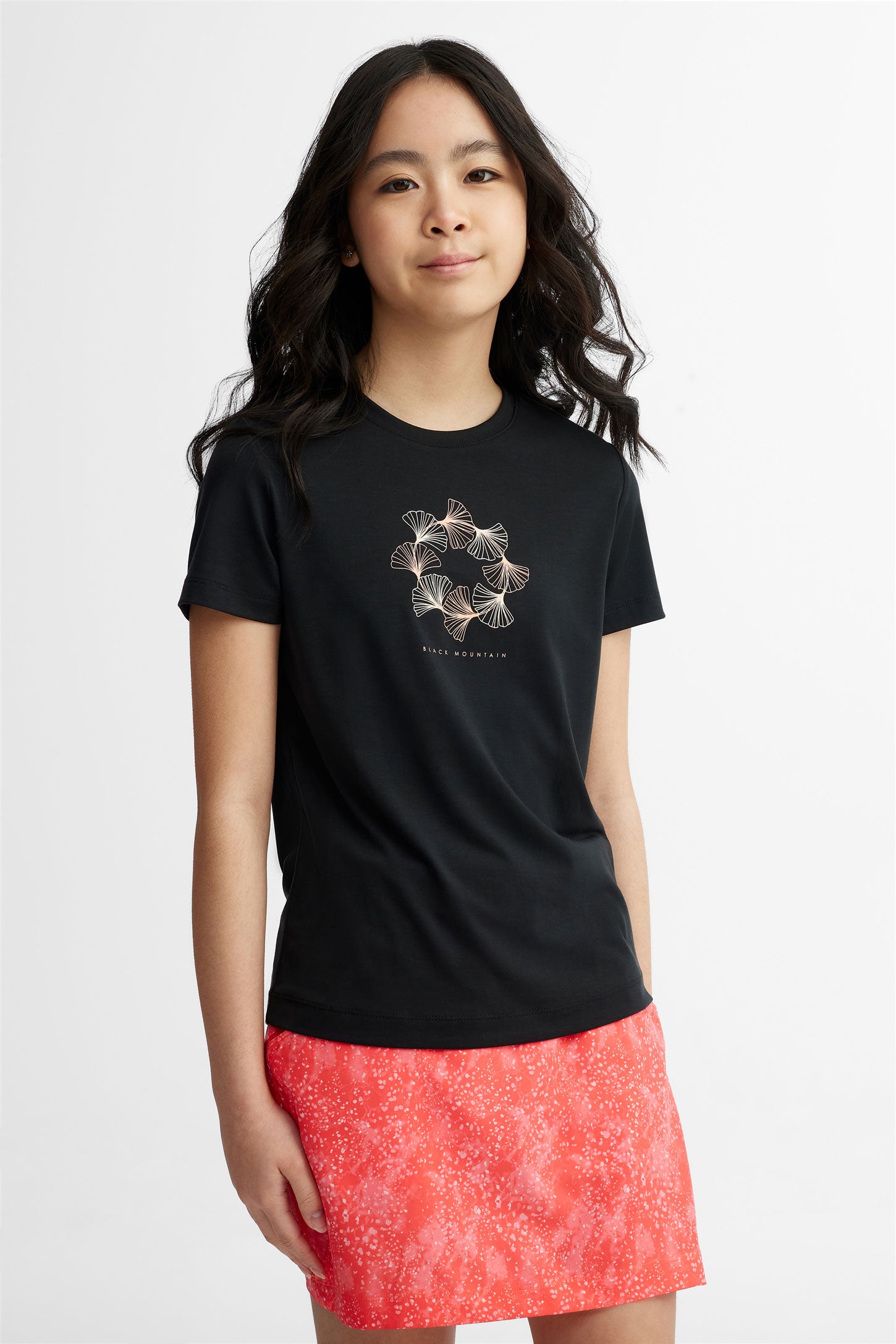 T-shirt col rond en Lyocell BM, 2/40$ - Ado fille && NOIR