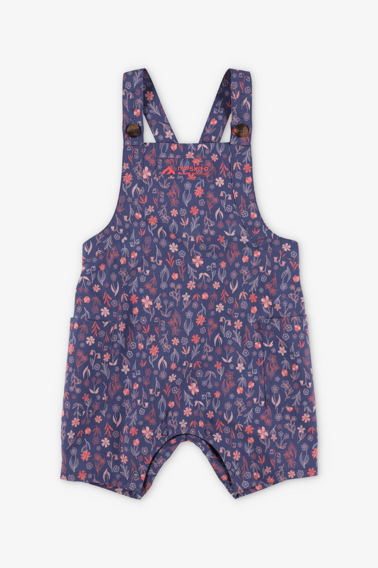 Salopette imprimée floral BM - Bébé fille && BLEU MULTI