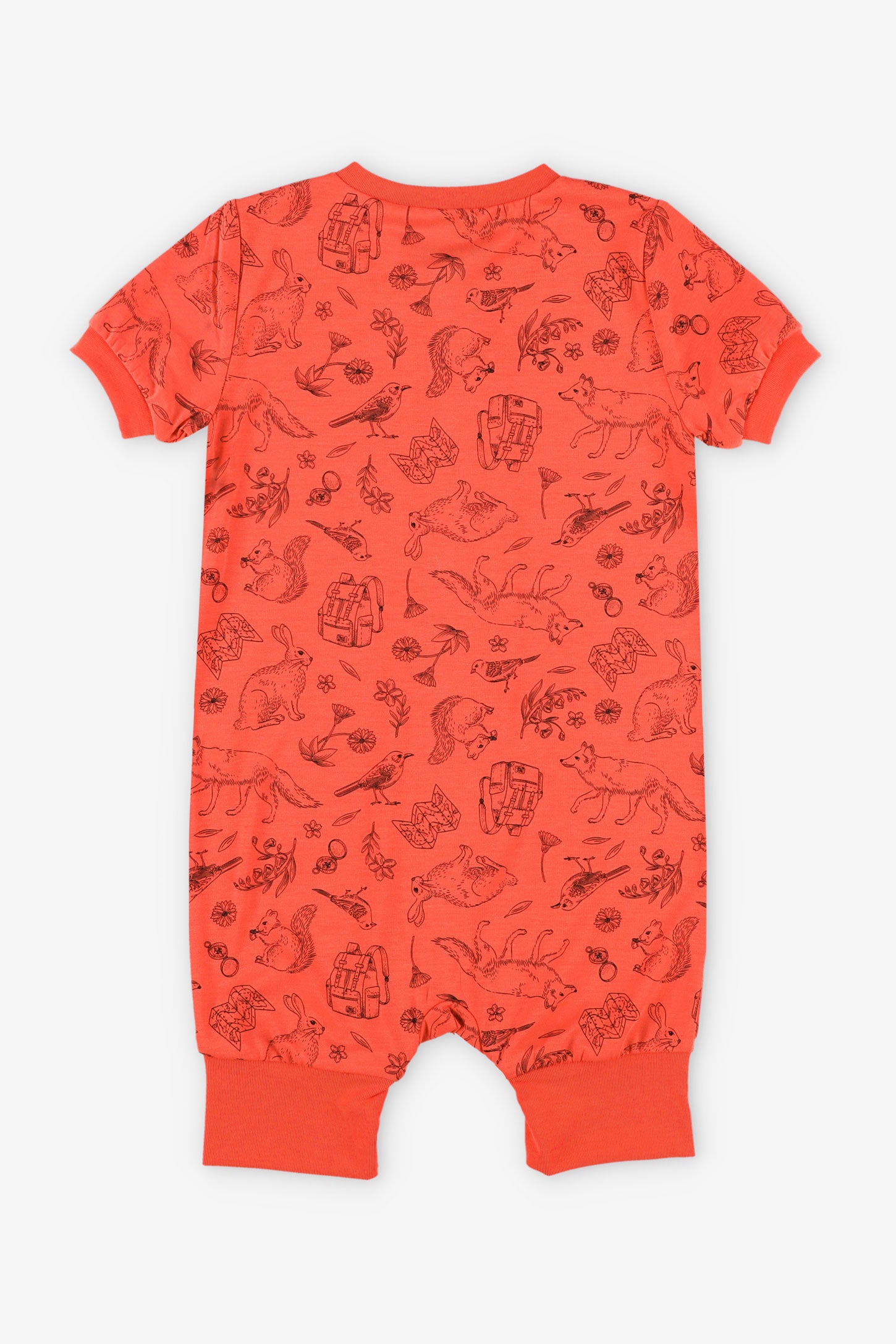 Combi-short évolutif en Lyocell BM, 2T-3T - Bébé fille && ROSE MULTI