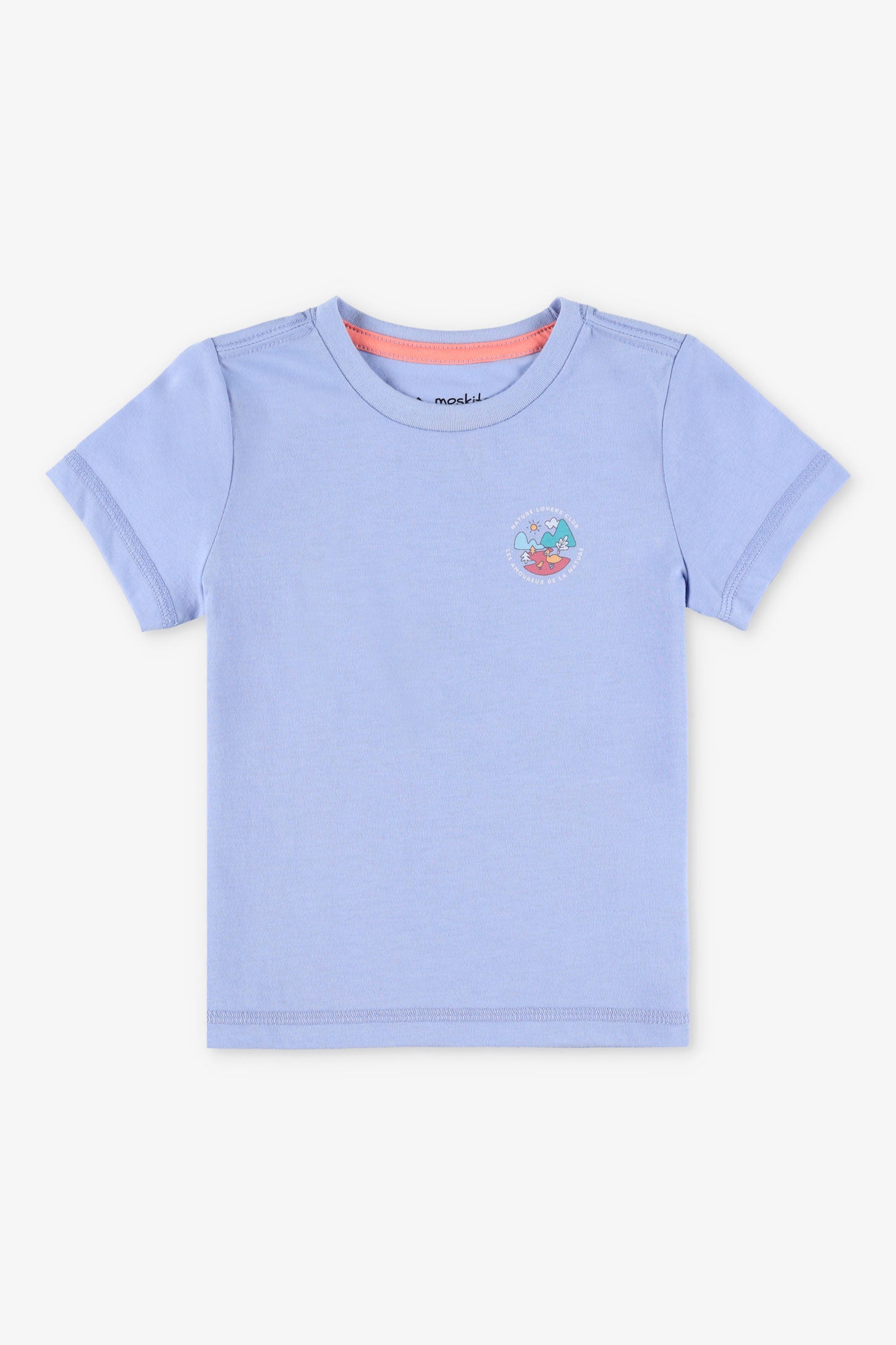 T-shirt col rond coton bio BM, 2T-3T, 2/25$ - Bébé fille && BLEU