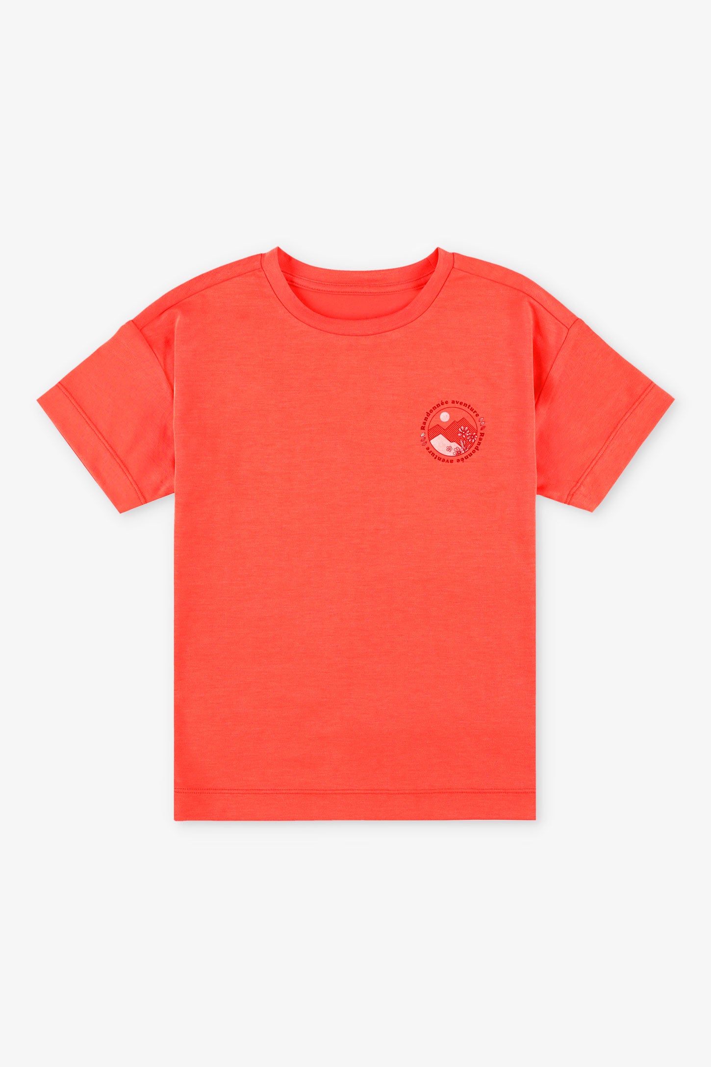 T-shirt col rond BM en Lyocell - Enfant fille && ROSE