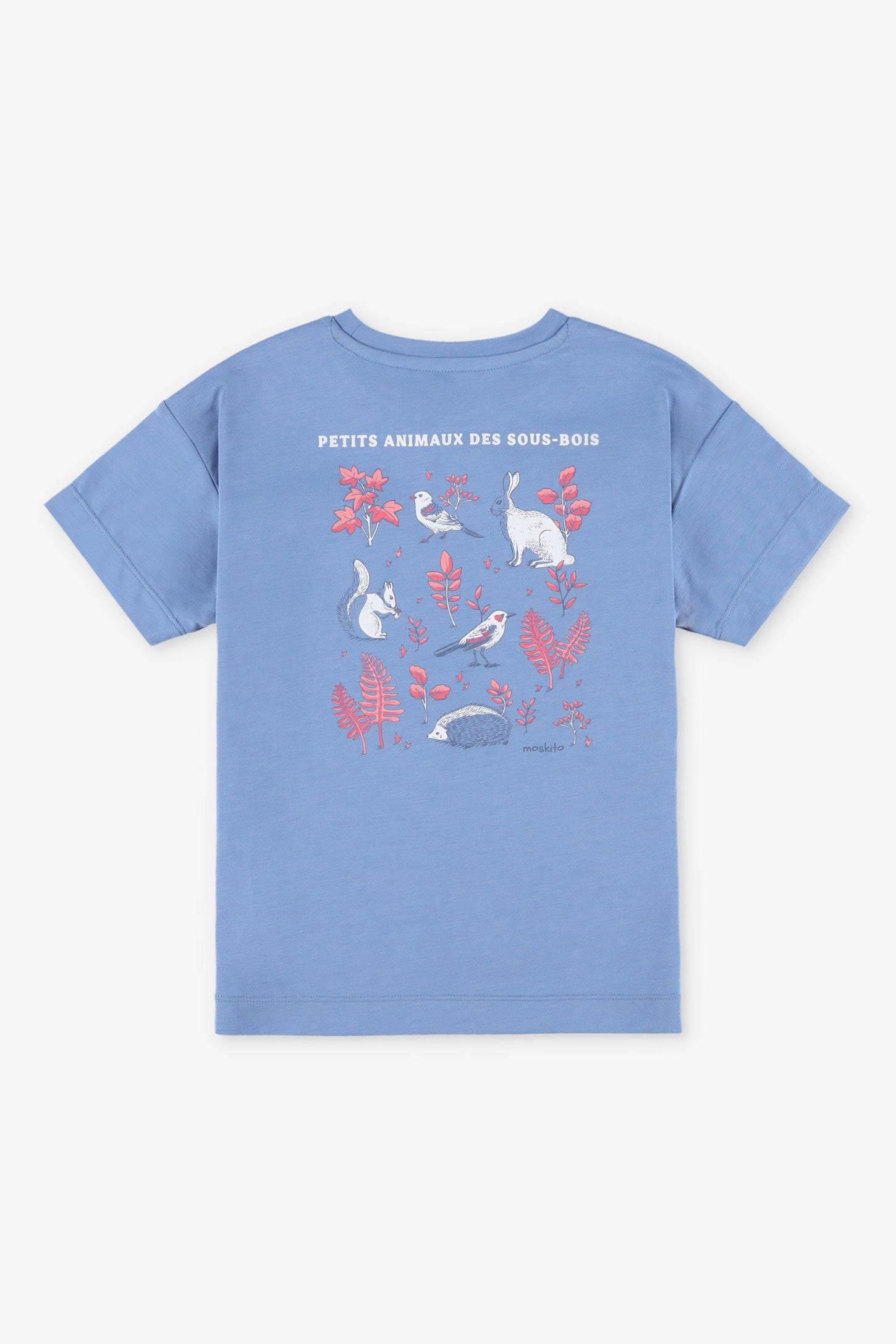 T-shirt col rond BM en Lyocell - Enfant fille && BLEU