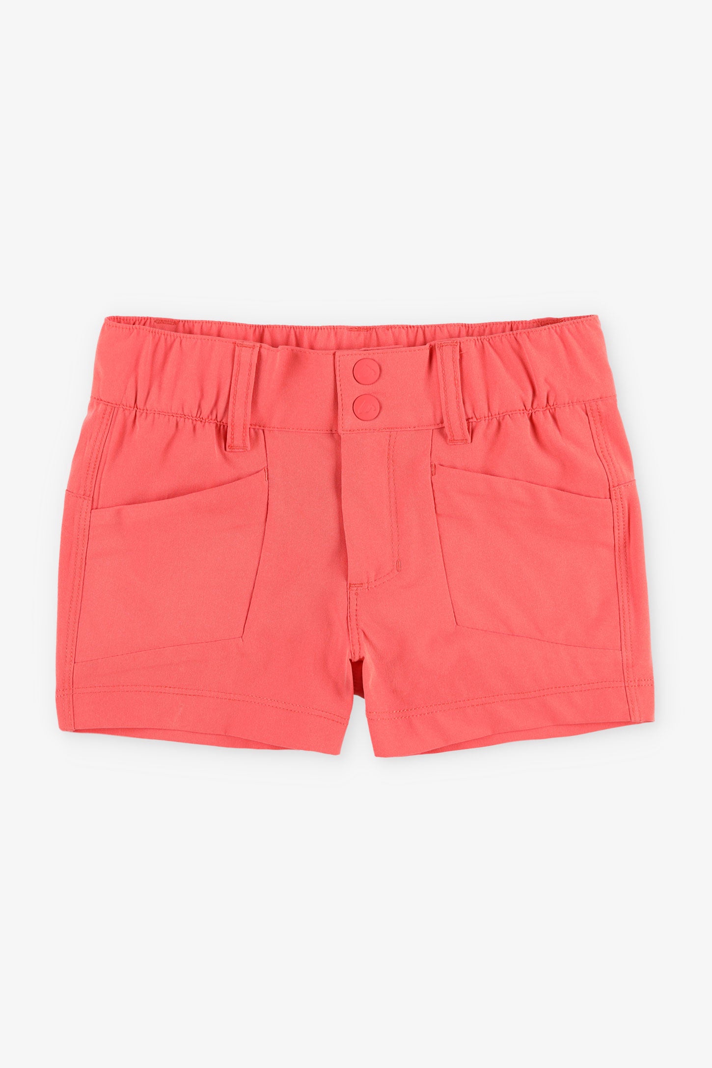 Short taille élastique en popeline BM - Enfant fille && ROSE