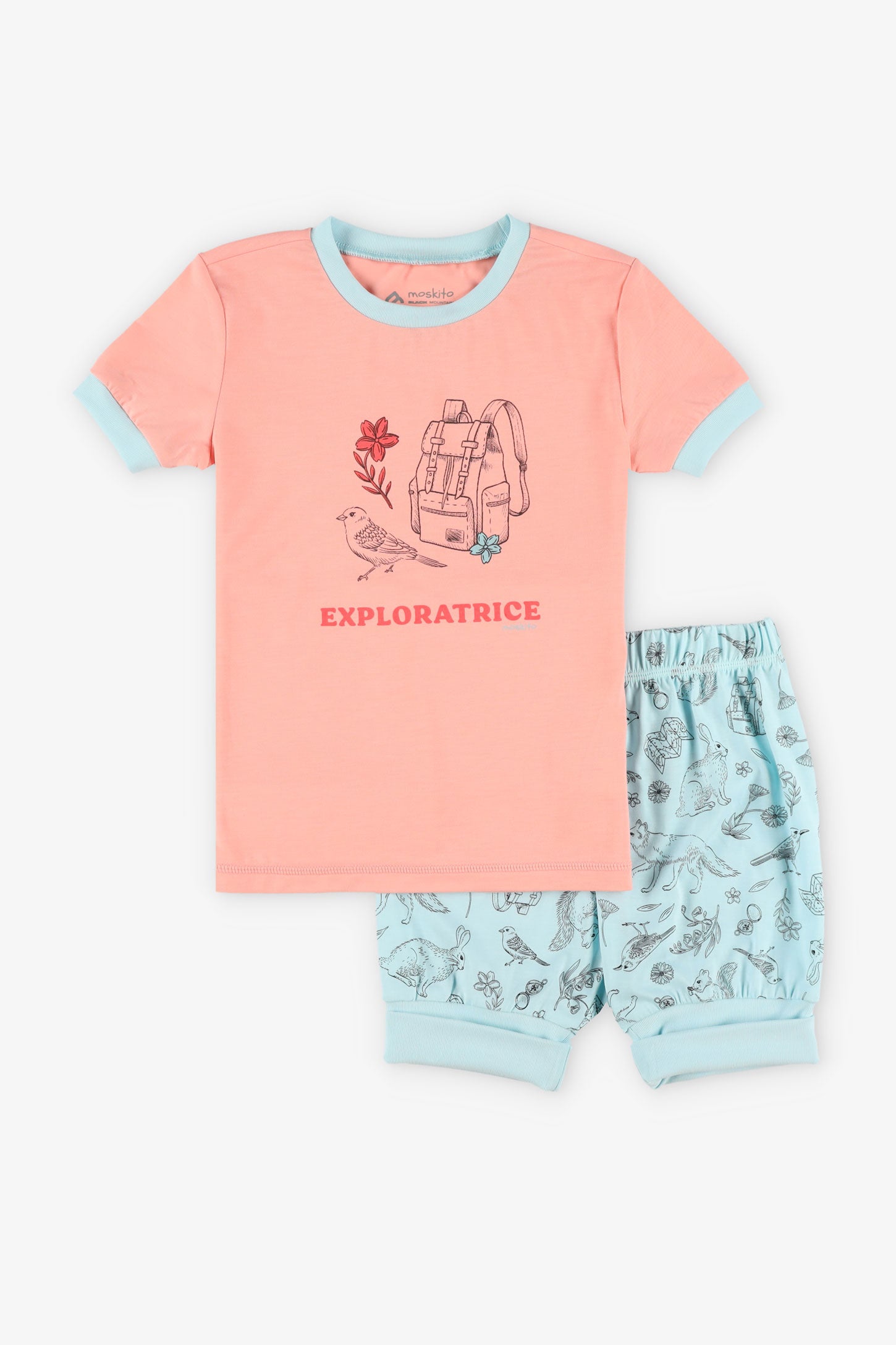 Pyjama 2-pièces en Lyocell BM - Enfant fille && TURQUOISE/MULTI