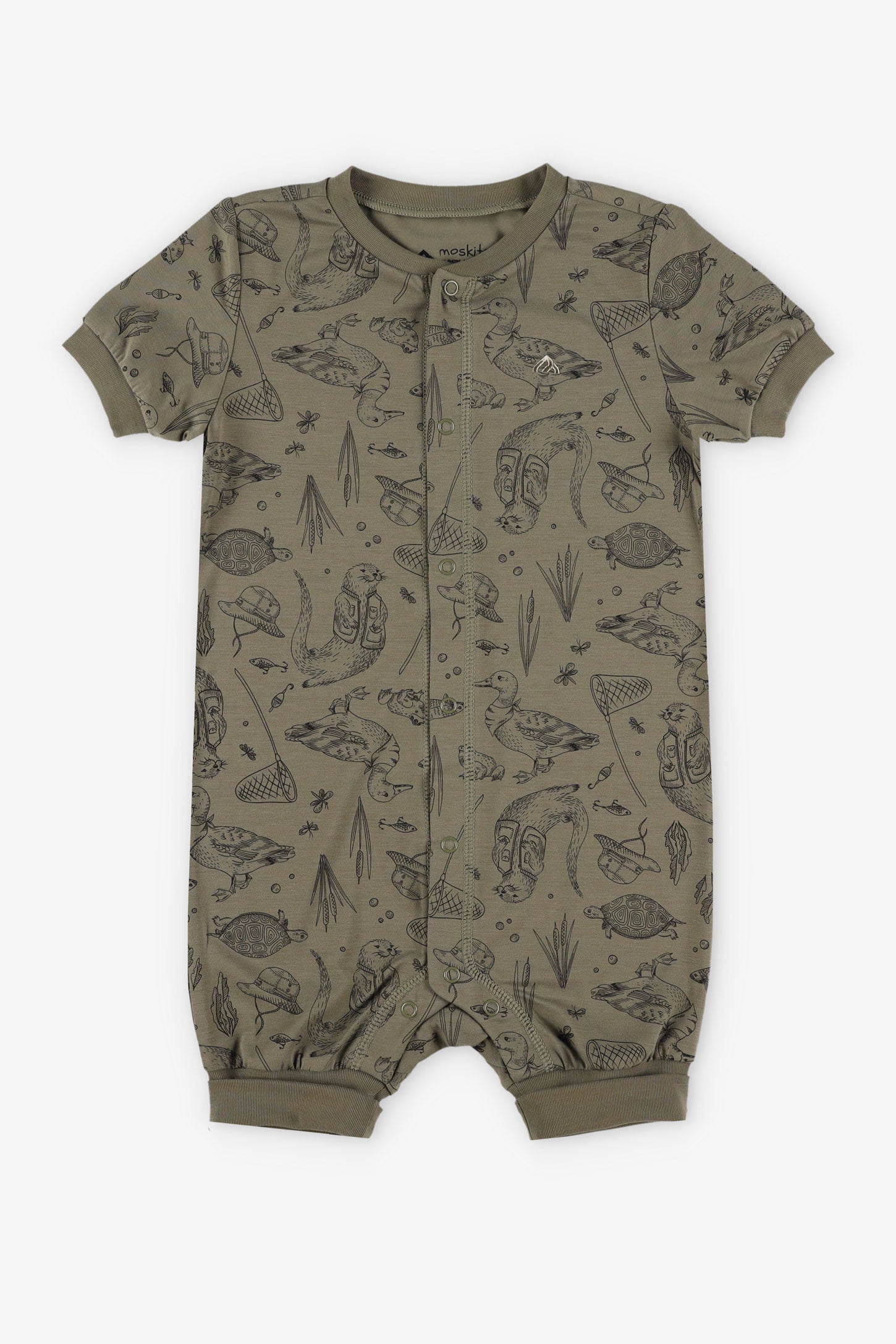 Combi-short évolutif en Lyocell BM - Bébé garçon && KAKI/MULTI