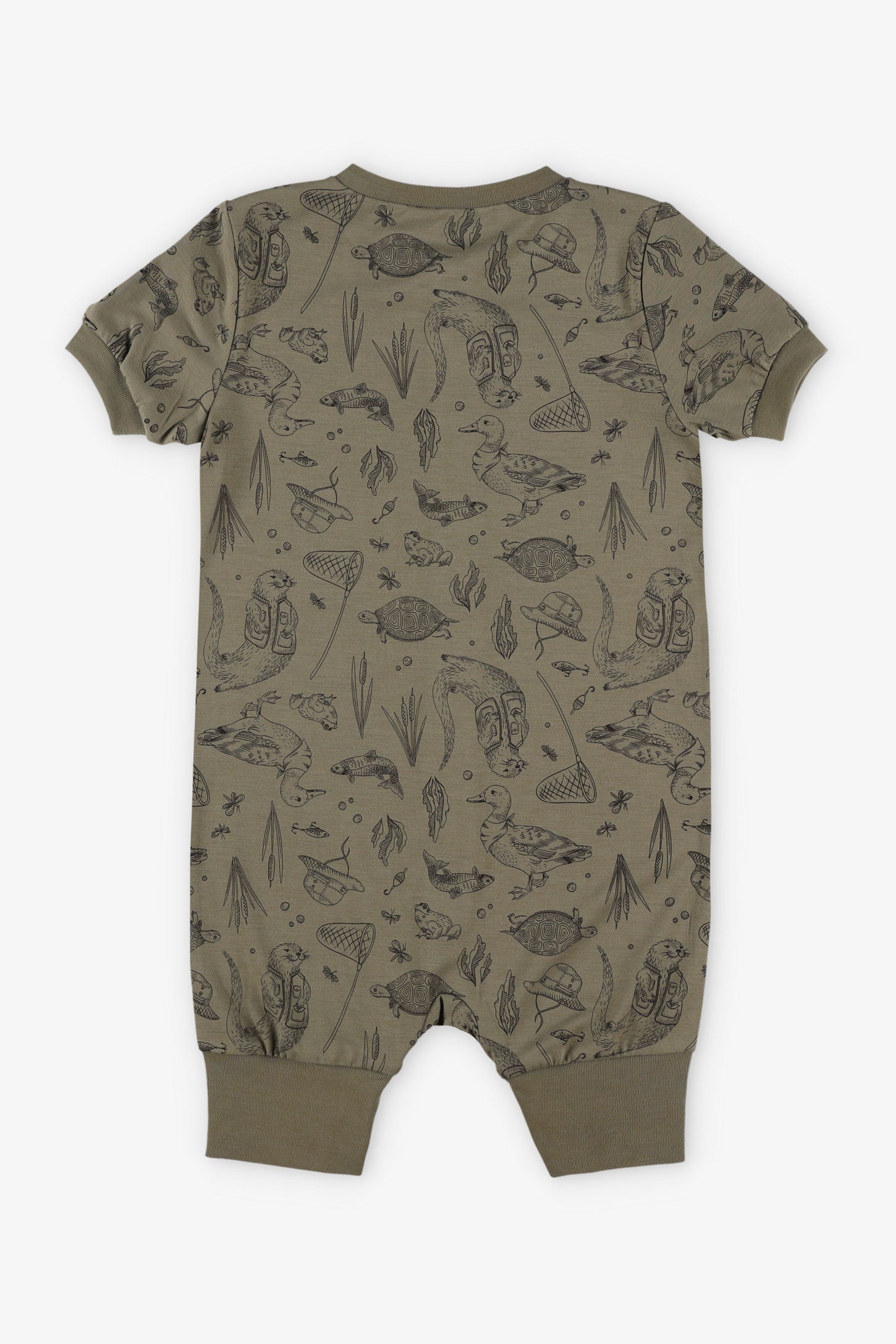 Combi-short évolutif BM en Lyocell, 2T-3T - Bébé garçon && KAKI/MULTI