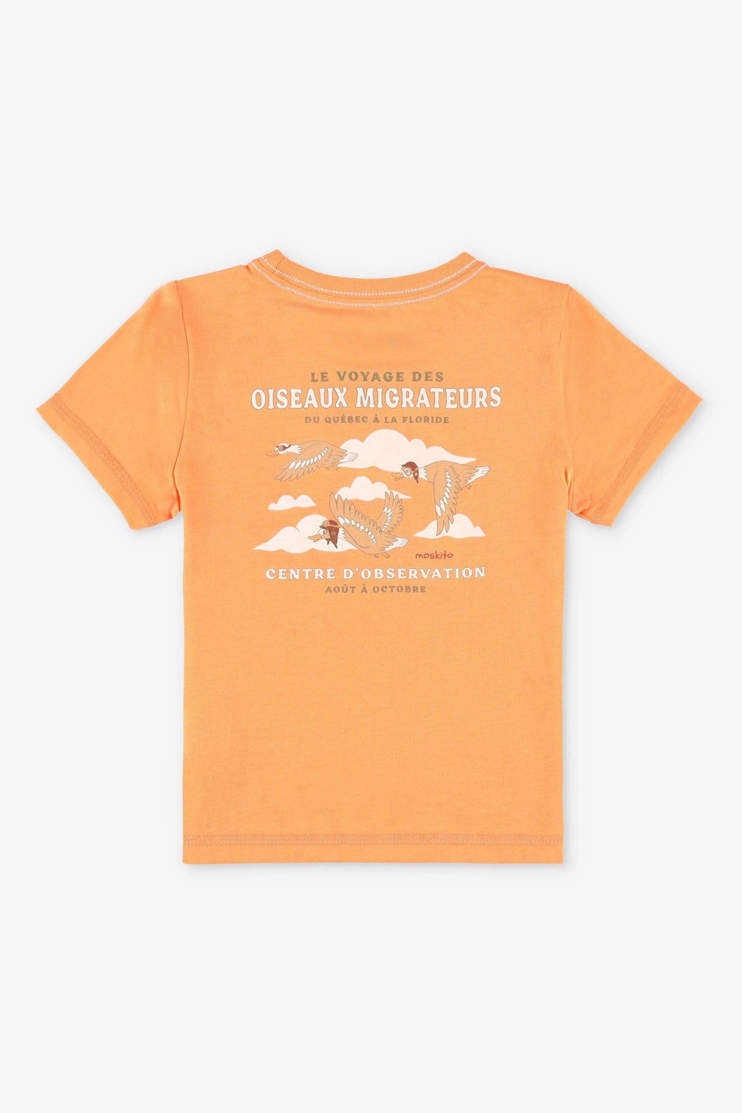 T-shirt col rond coton bio BM, 2/30$ - Enfant garçon && ORANGE