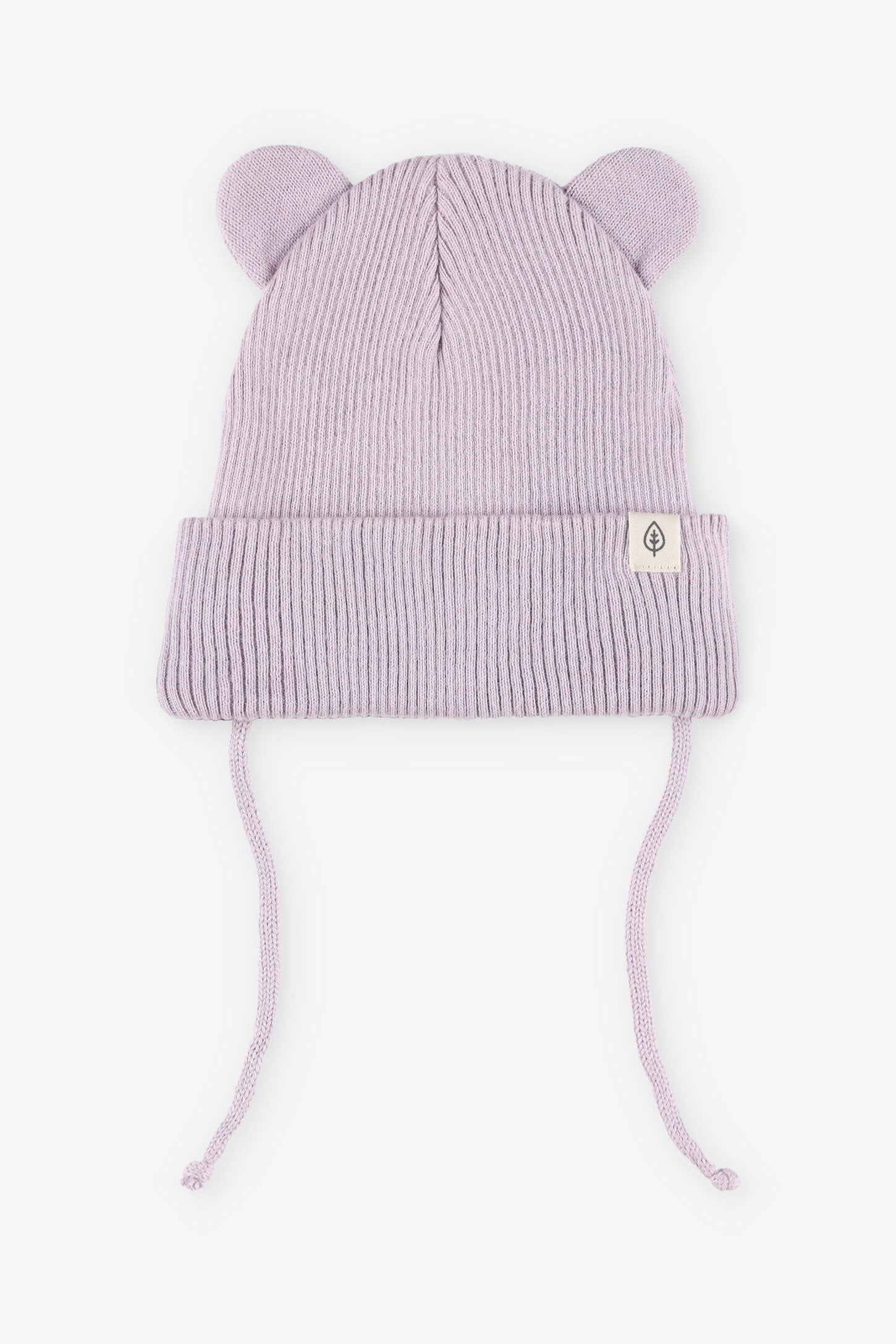 Tuque à oreilles avec cordons de serrage - Bébé fille && LILAS