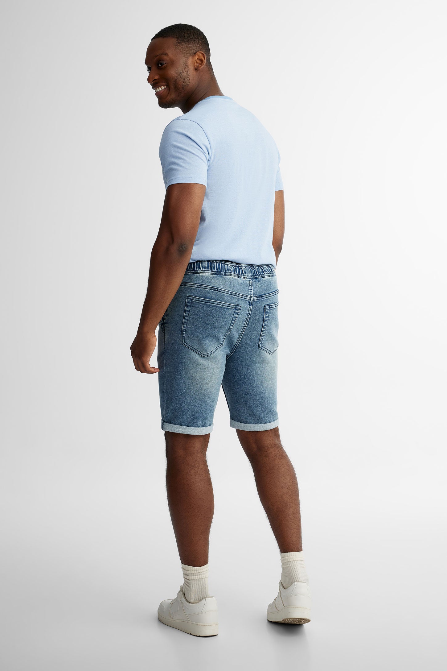 Short en jeans - Homme && BLEU PALE