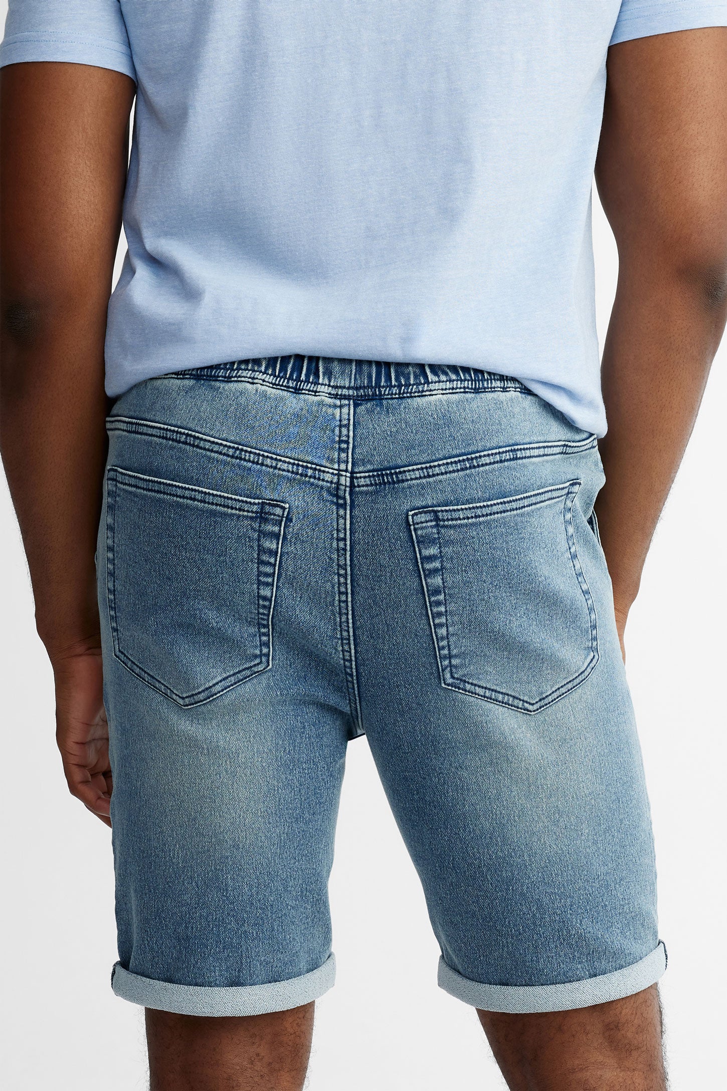 Light blue denim shorts hot sale mens