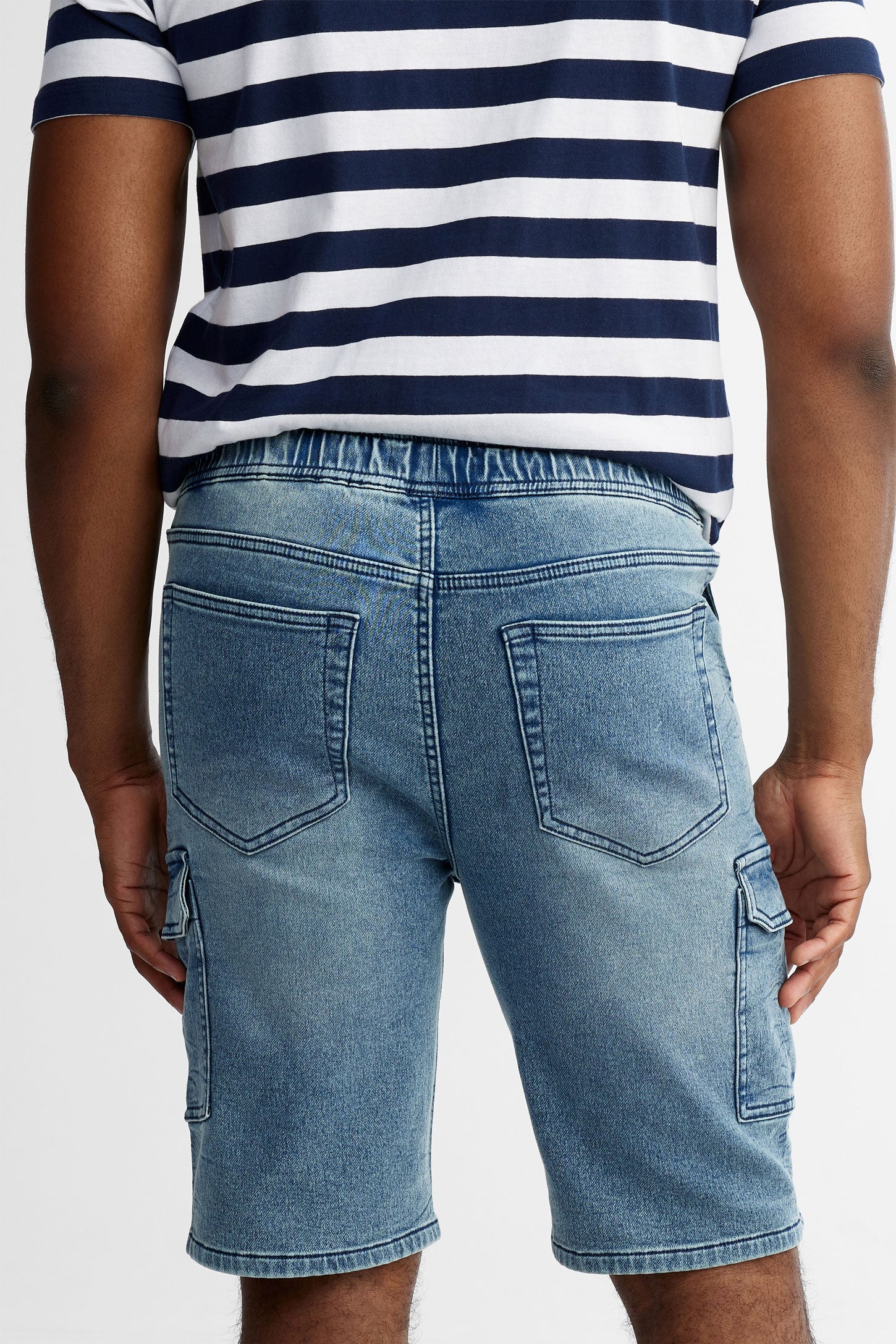 Cargo denim shorts Men