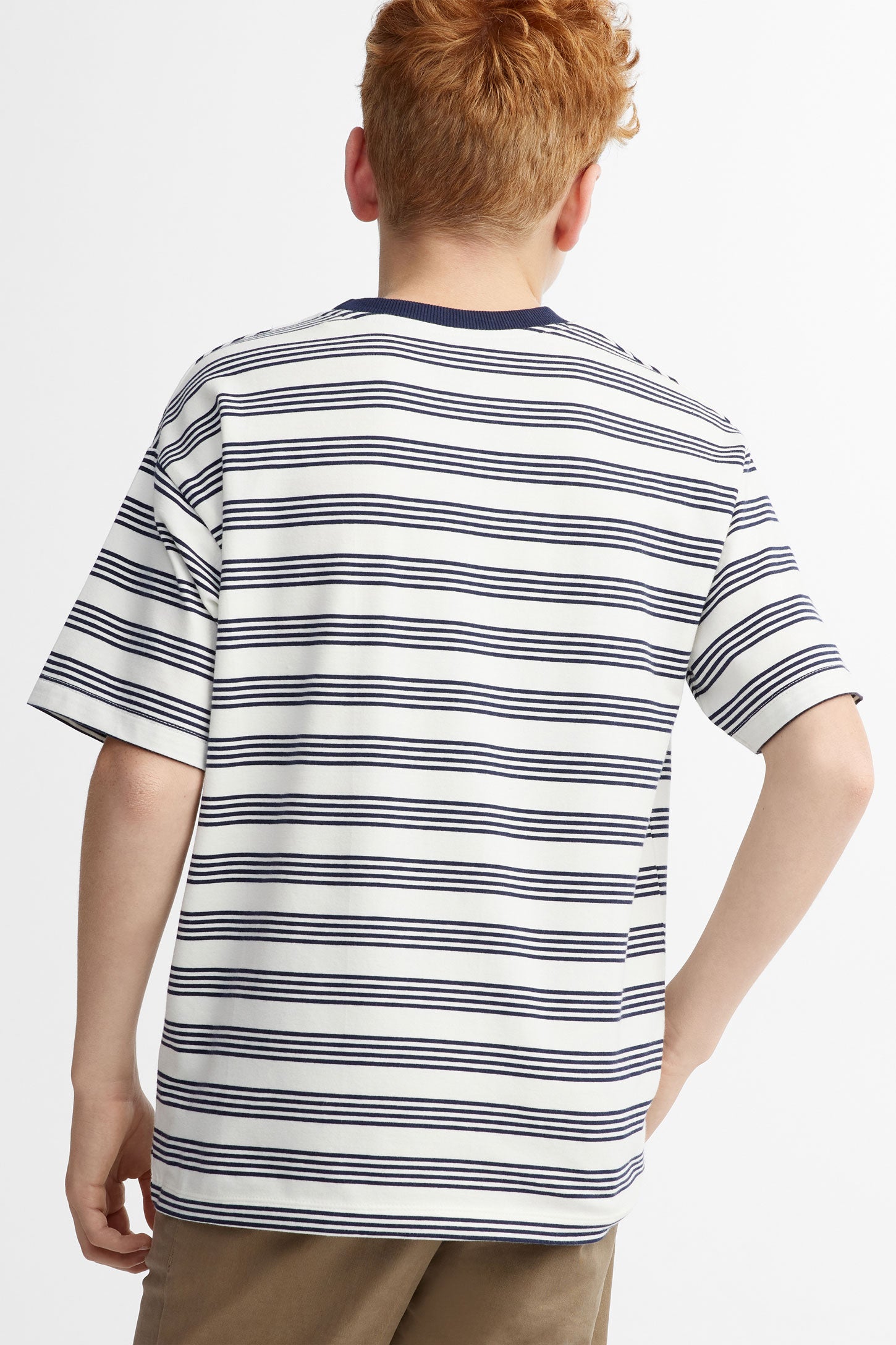 T-shirt à poche coupe ample en coton - Ado garçon && BLANC MULTI