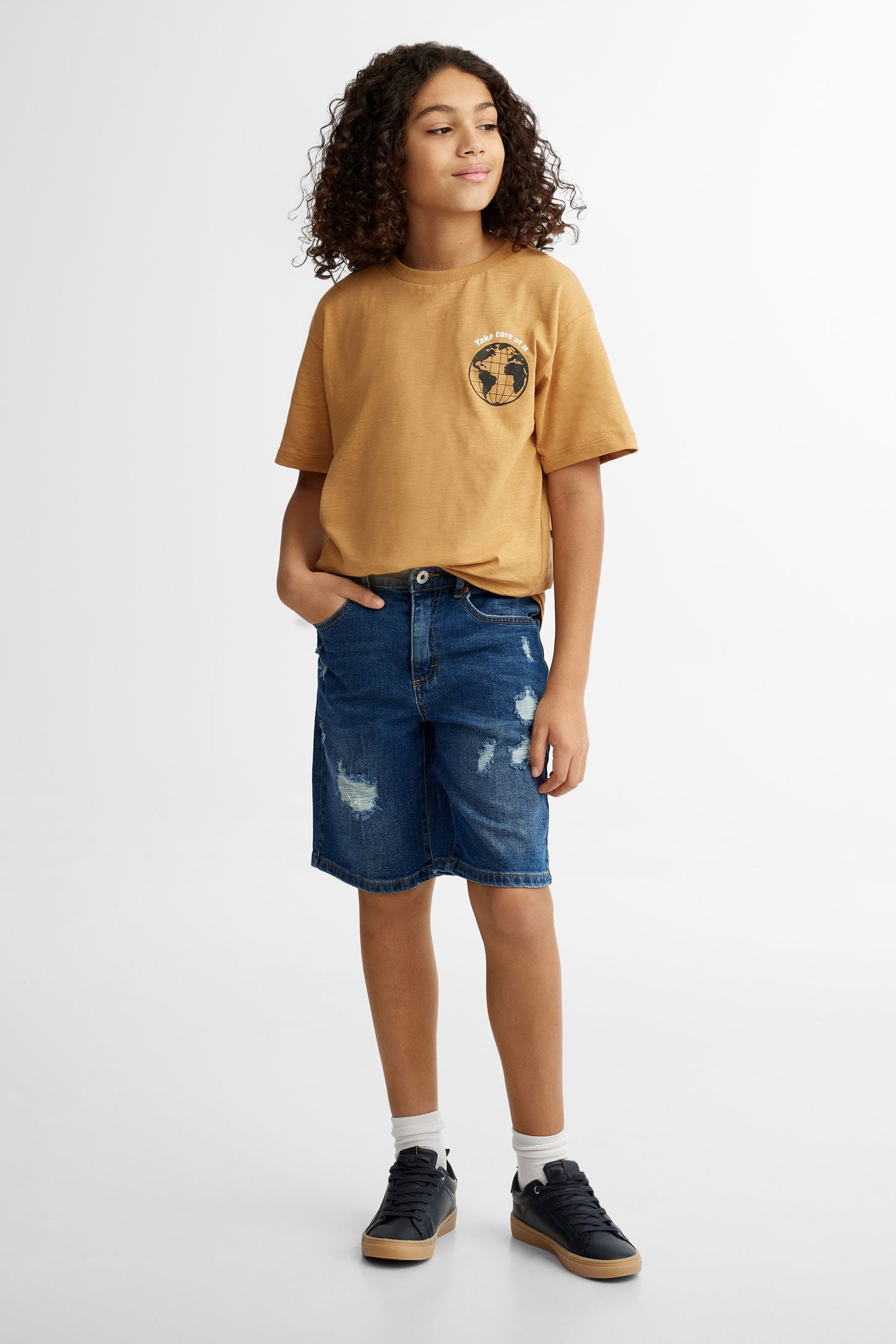 Girls denim bermuda store shorts