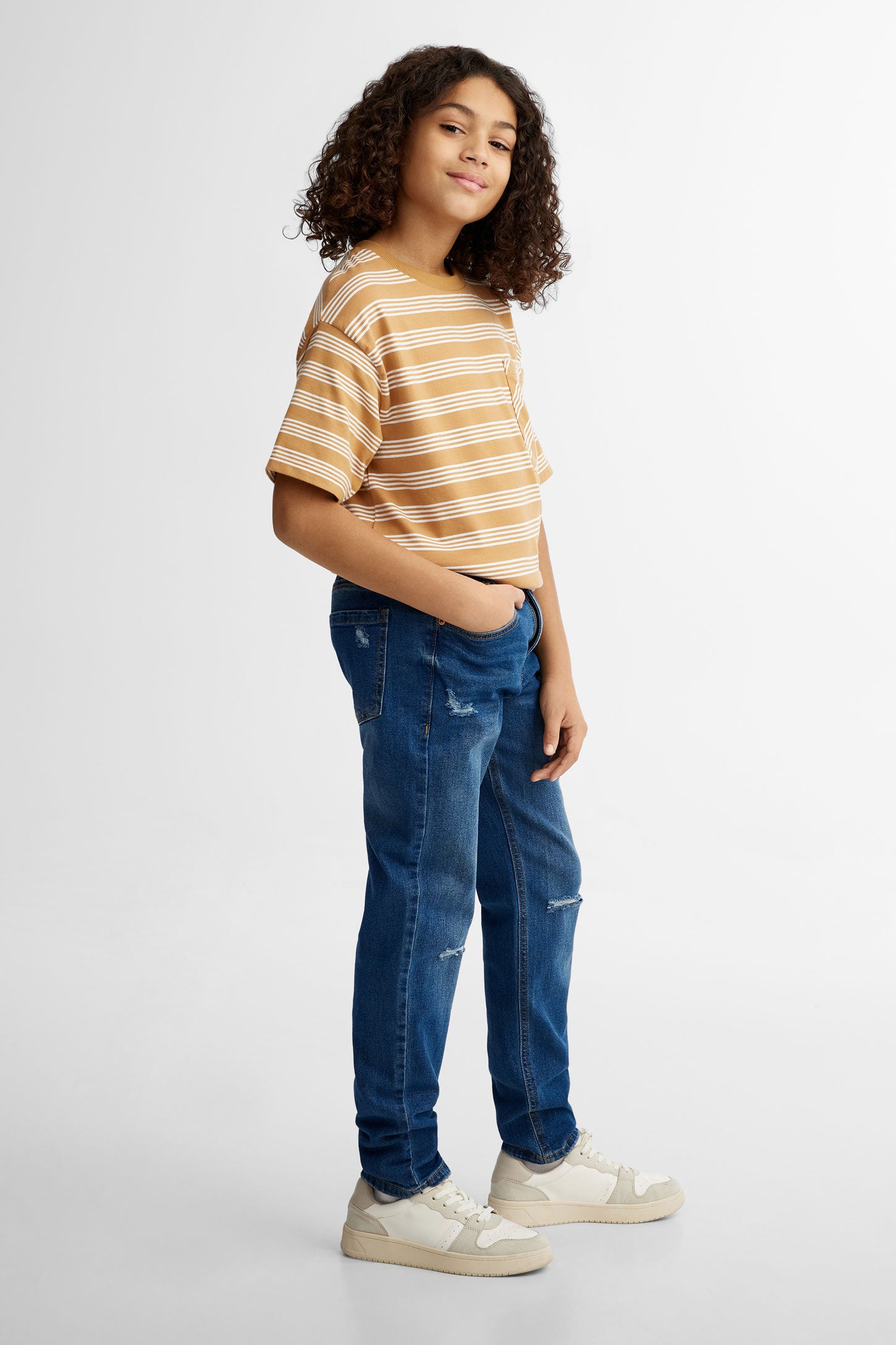 Jeans coupe droite - Ado garçon && BLEU