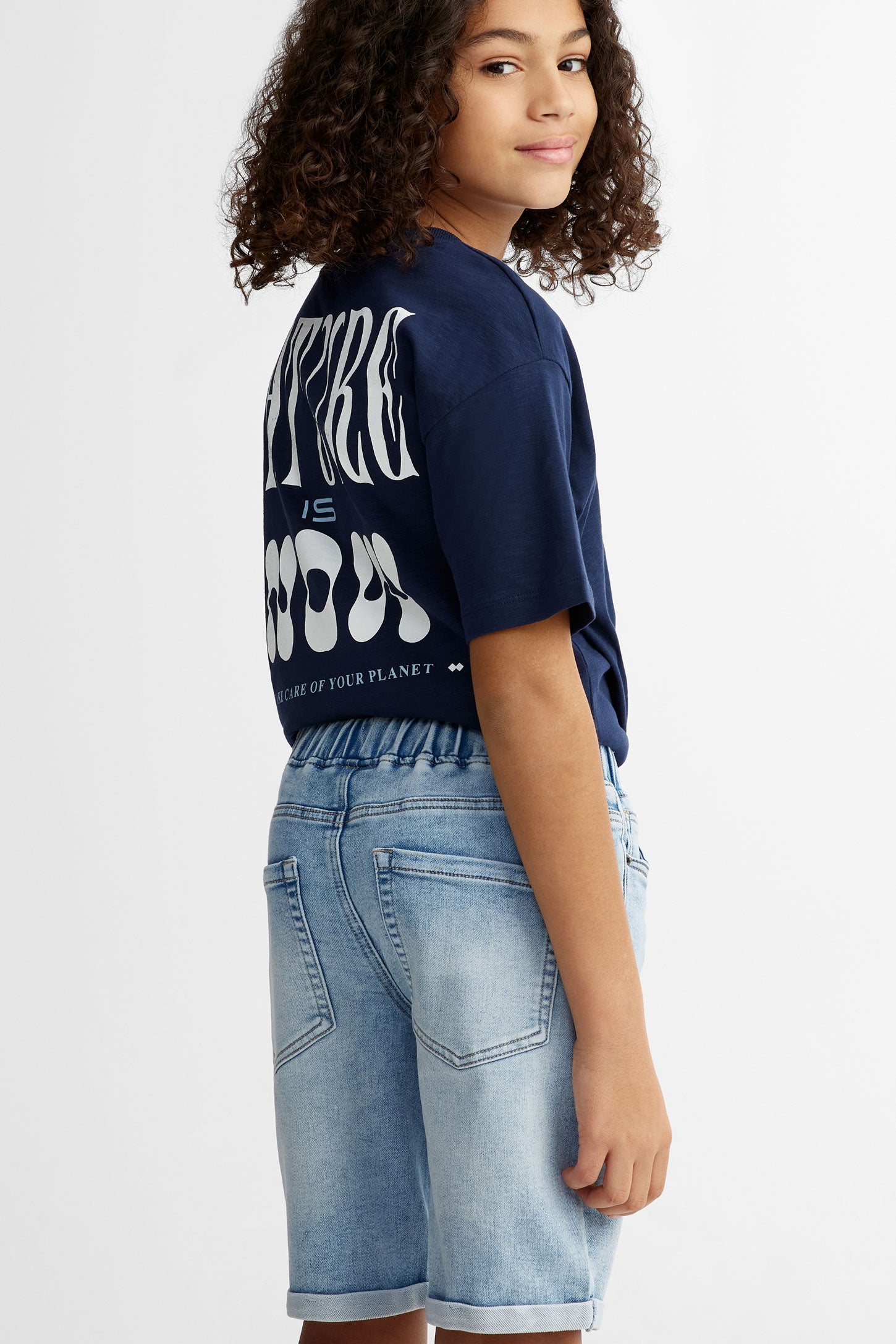 Short en jeans - Ado garçon && BLEU PALE