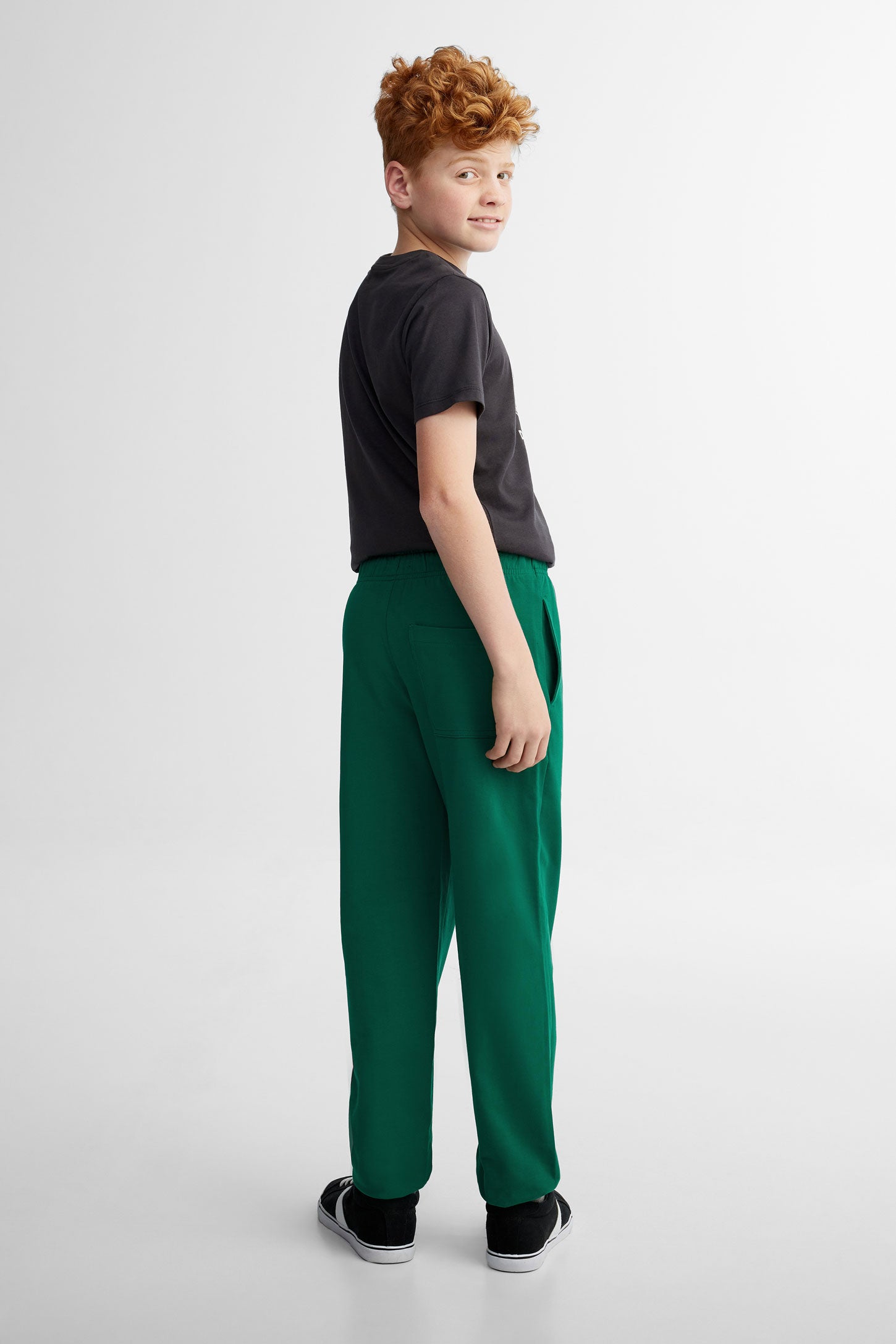 Pantalon jogger ouaté - Ado garçon && VERT