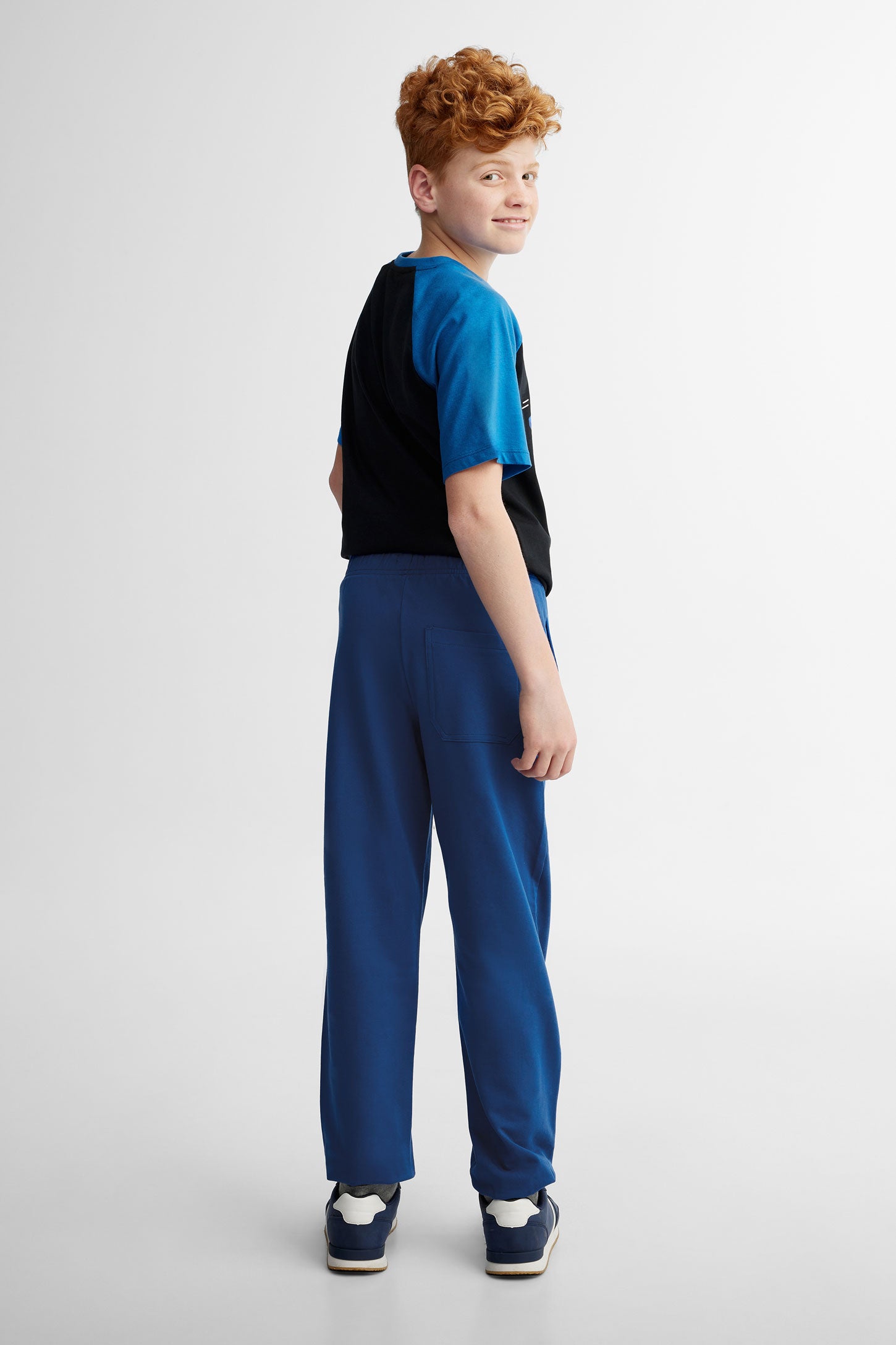 Pantalon jogger ouaté - Ado garçon && BLEU