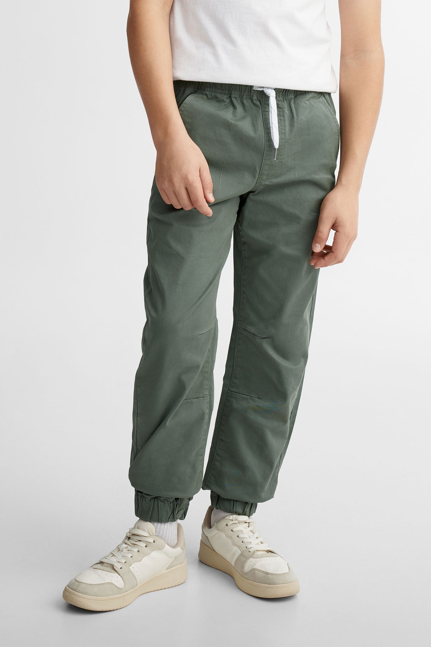 Duos futés, Pantalon jogger en twill, 2/50$ - Ado garçon && VERT