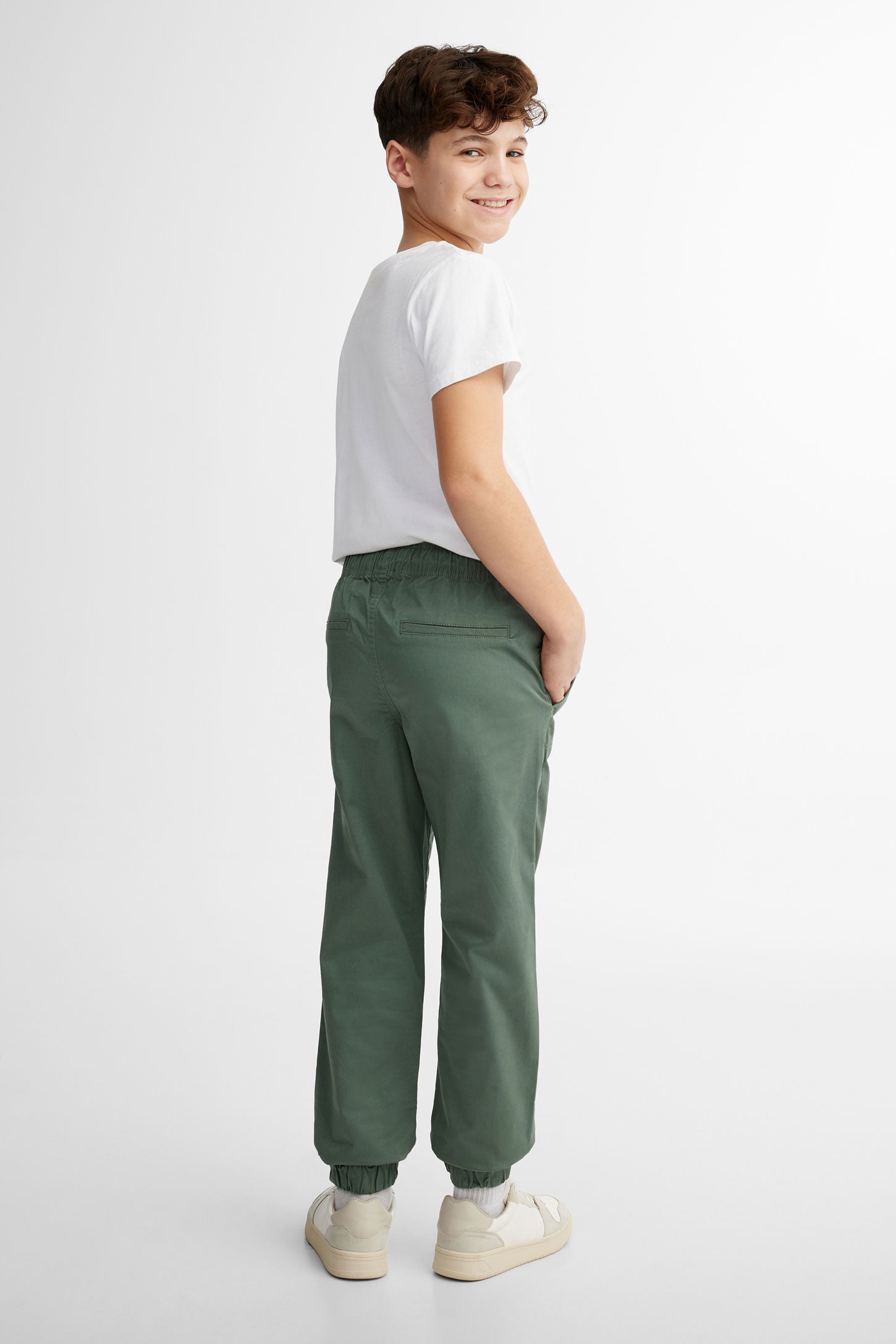 Duos futés, Pantalon jogger en twill, 2/50$ - Ado garçon && VERT