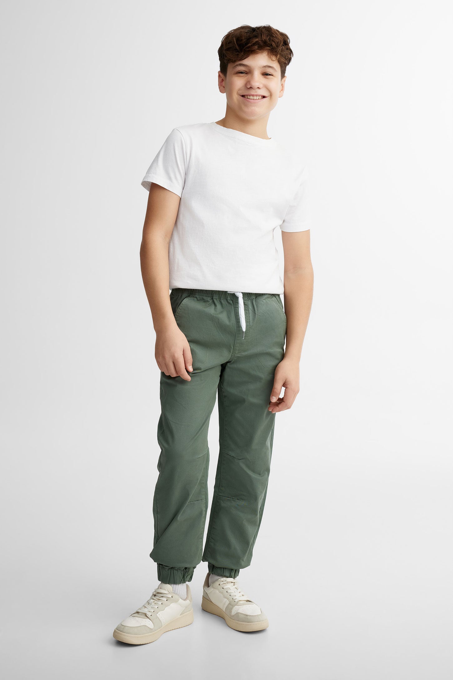 Duos futés, Pantalon jogger en twill, 2/50$ - Ado garçon && VERT