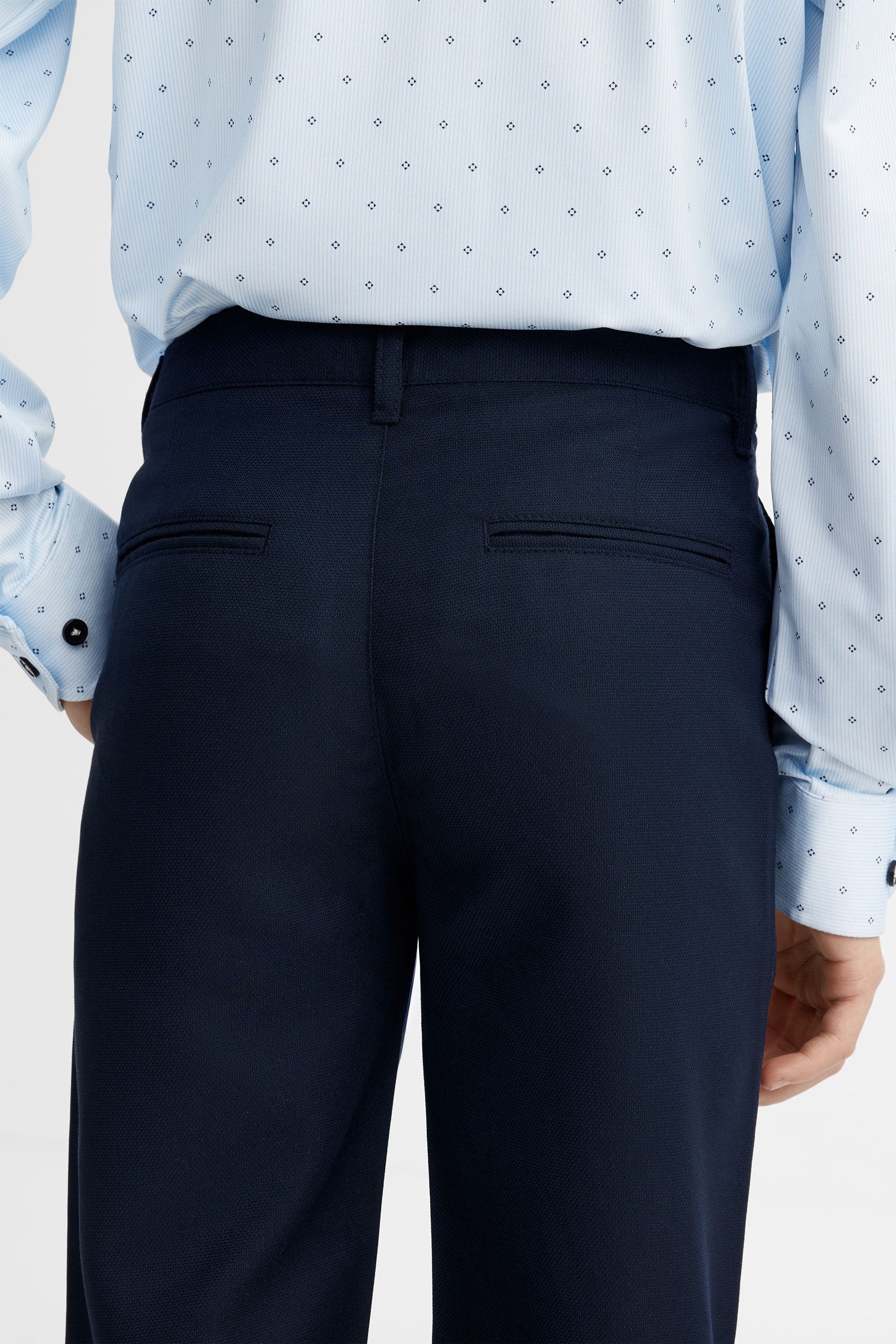 Pantalon habillé coupe ajustée - Ado garçon && BLEU MARINE