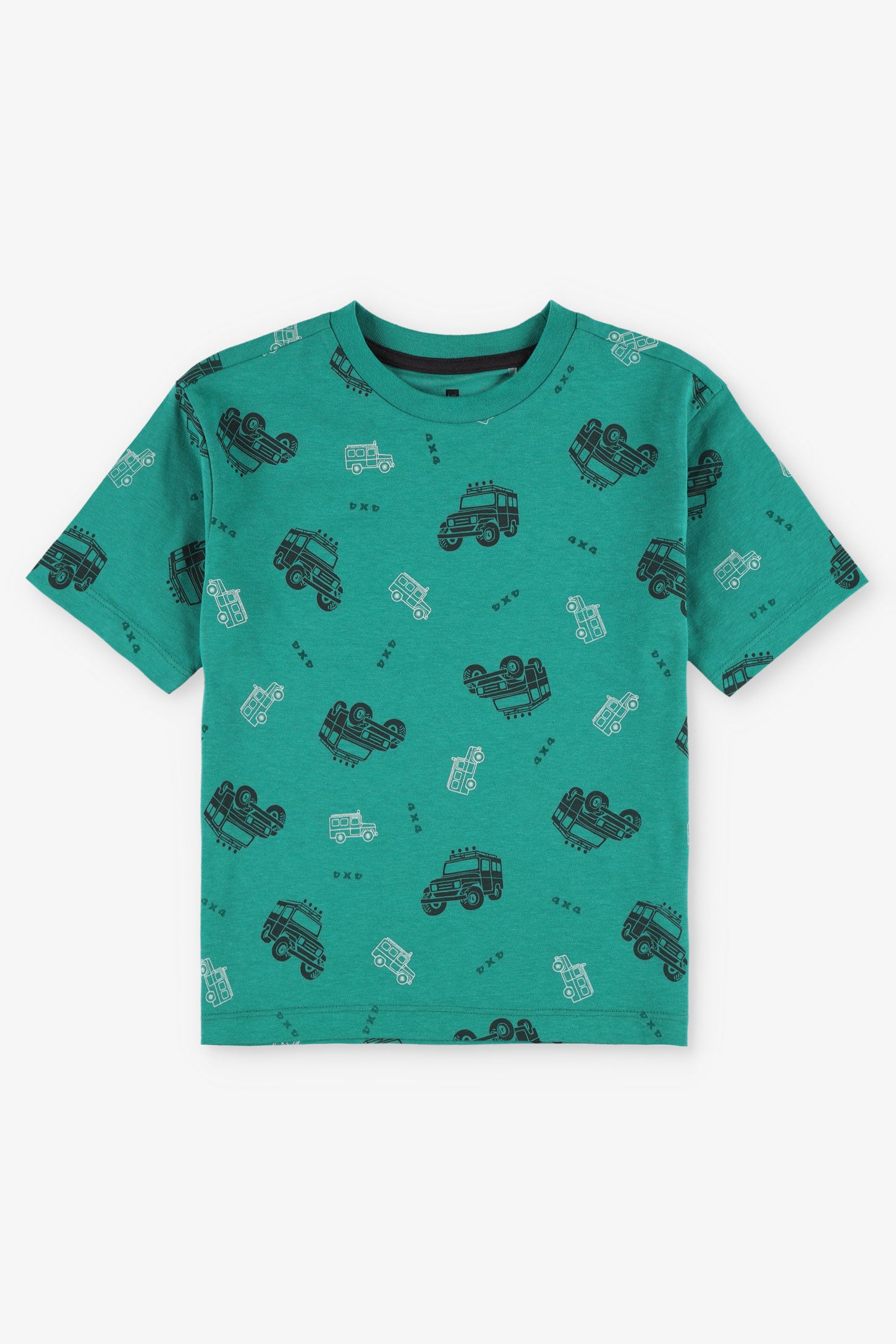 Duos futés, T-shirt imprimé en coton, 2/20$ - Enfant garçon && VERT/MULTI