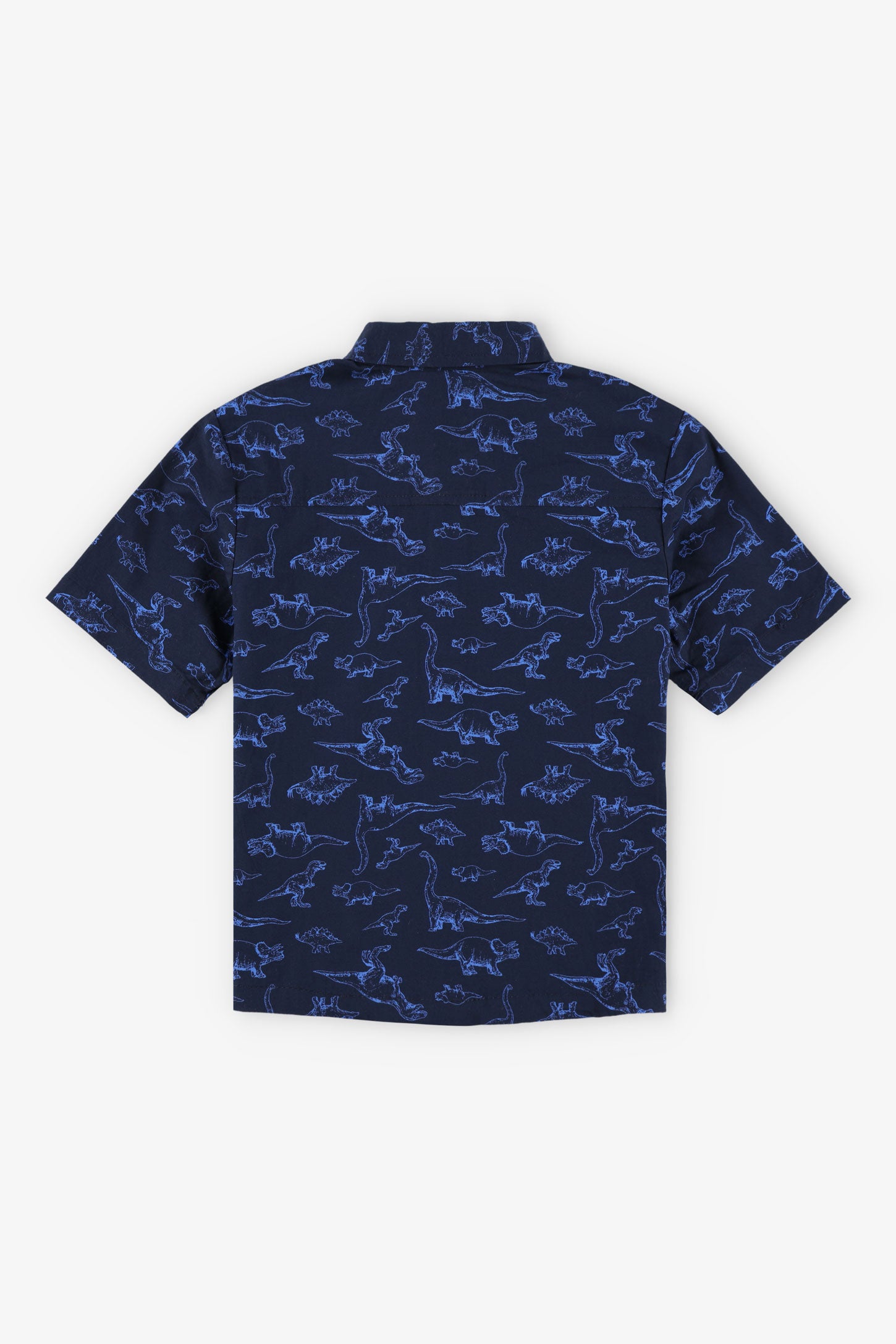 Chemise manches courtes coton - Enfant garçon && BLEU MARINE MUL