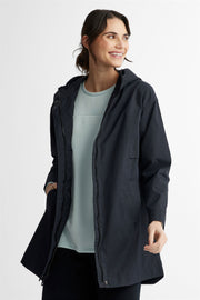 Manteau 3/4 coupe-vent résistant à l'eau - Femme && NOIR