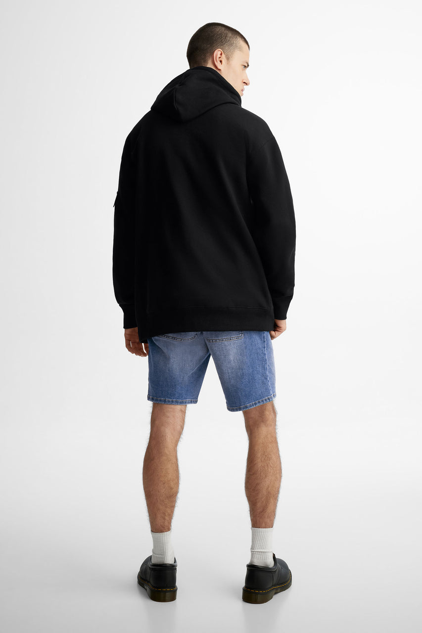 Chandail à capuchon coton ouaté - Homme && NOIR
