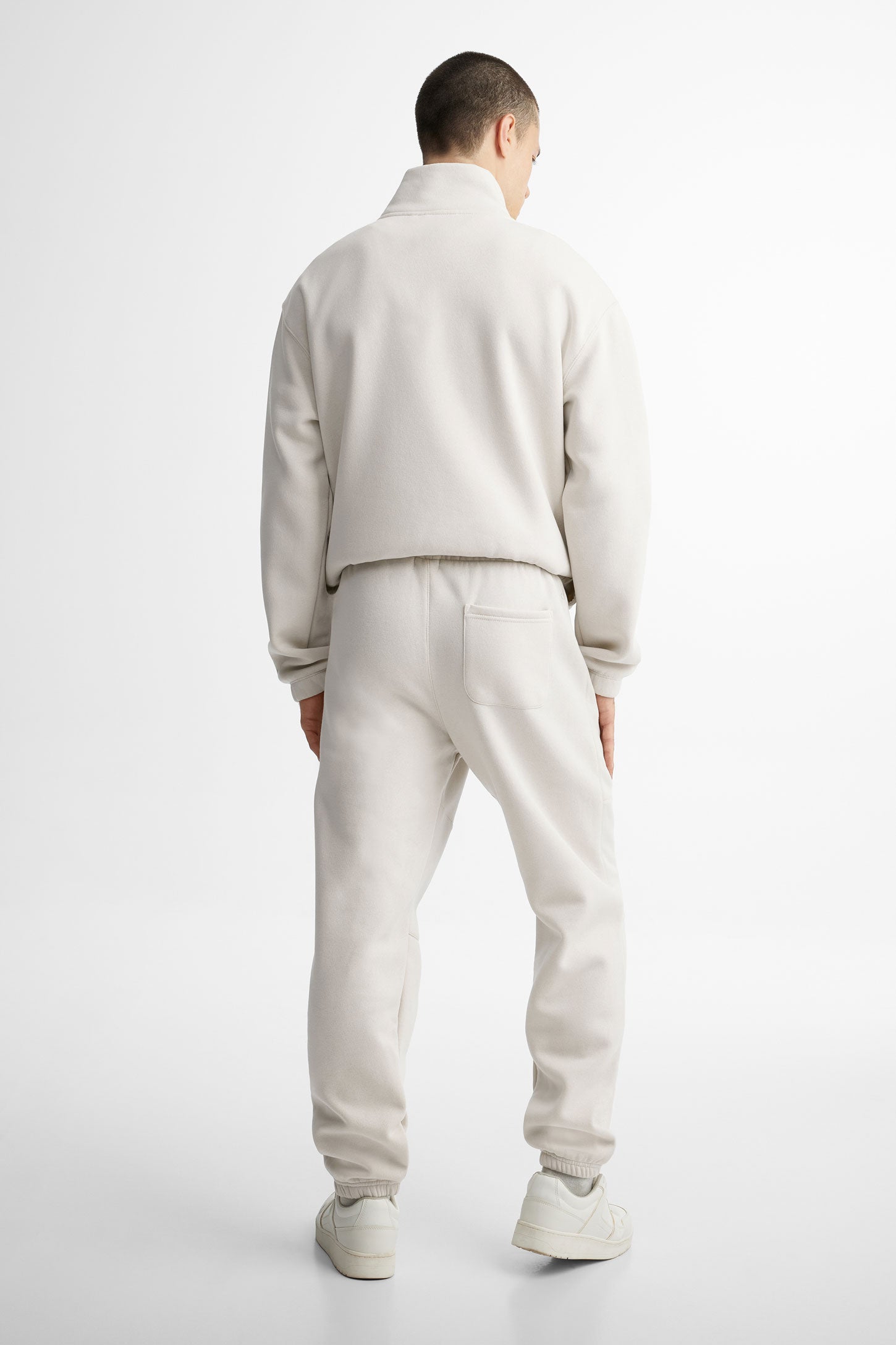 Pantalon jogger coupe ample ouaté - Homme && BEIGE