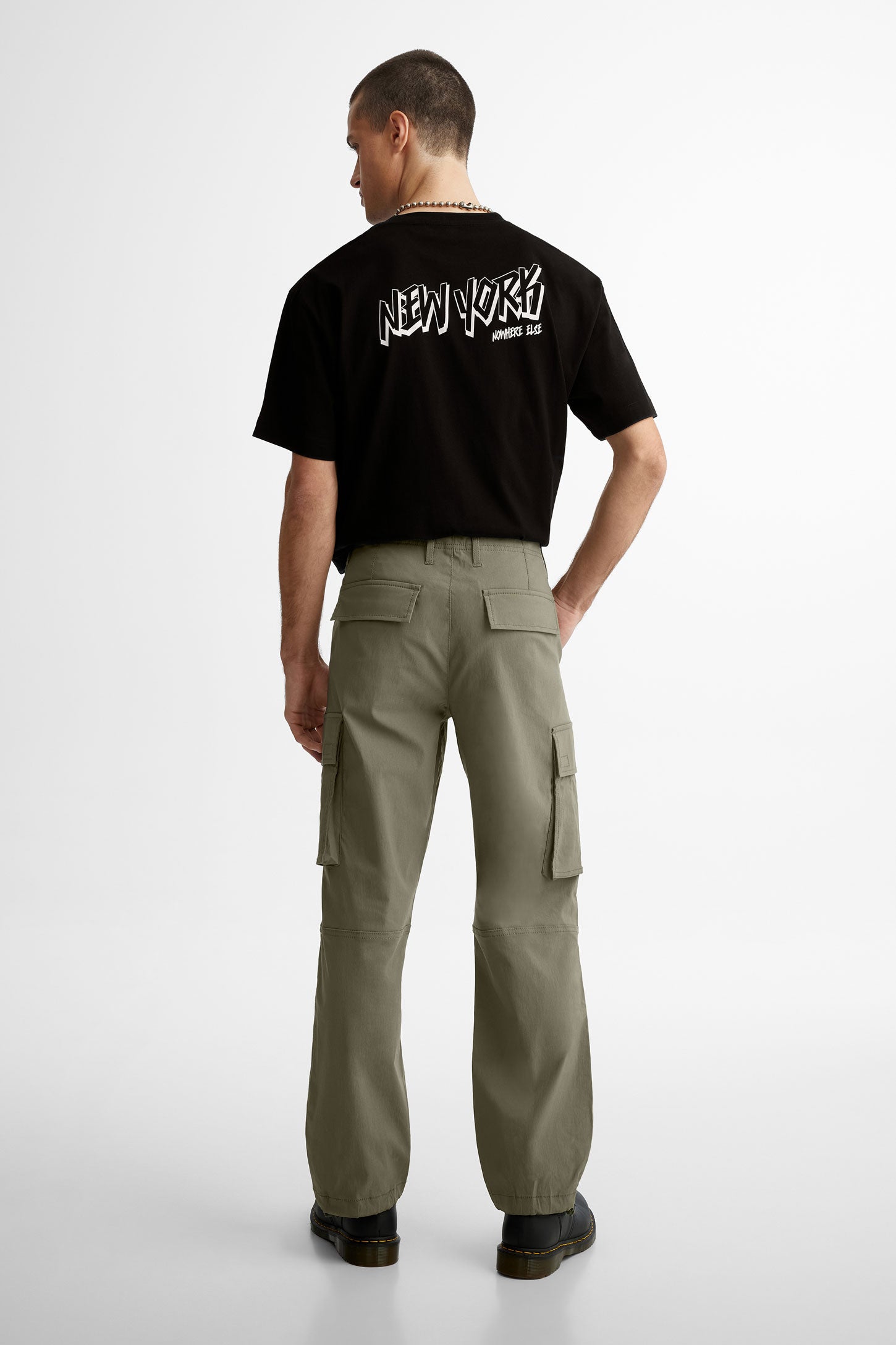 Pantalon cargo ''Baggy'' en twill - Homme && KAKI