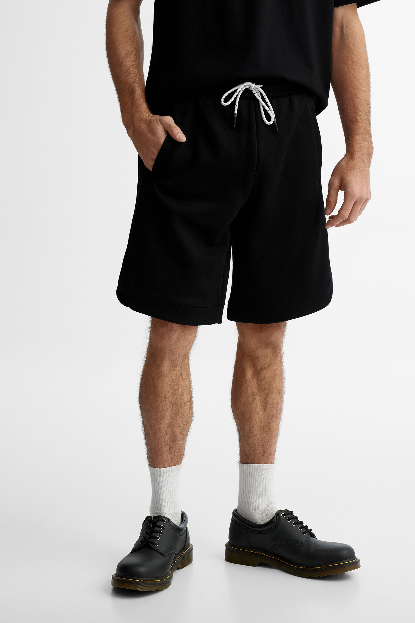 Short bermuda coton ouaté - Homme && NOIR