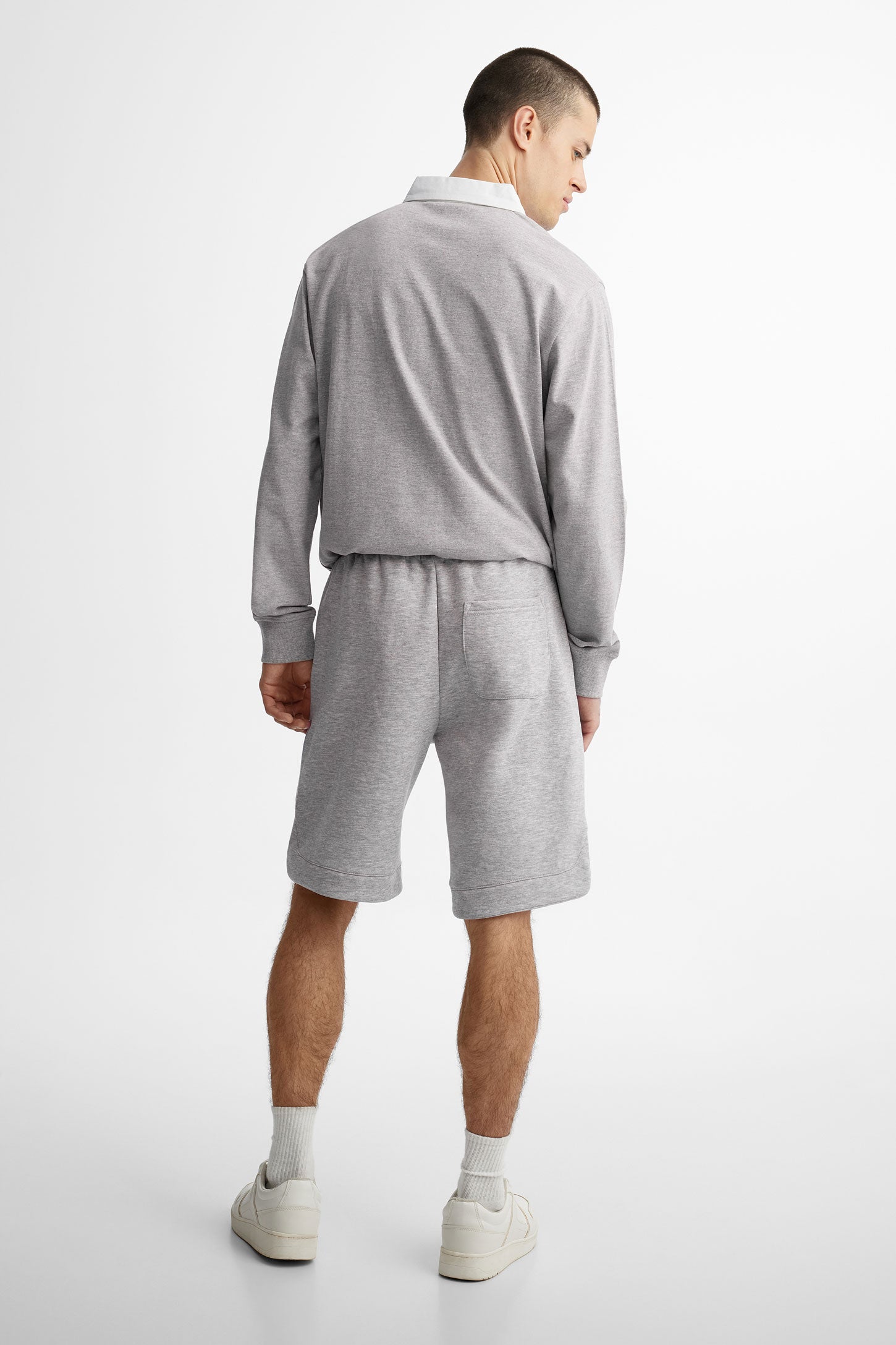 Short bermuda coton ouaté - Homme && GRIS MIXTE