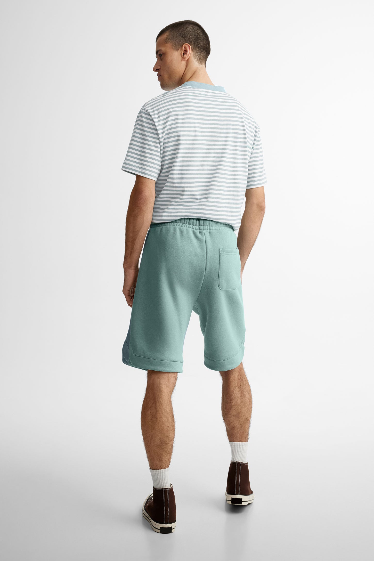 Short bermuda coton ouaté - Homme && TURQUOISE