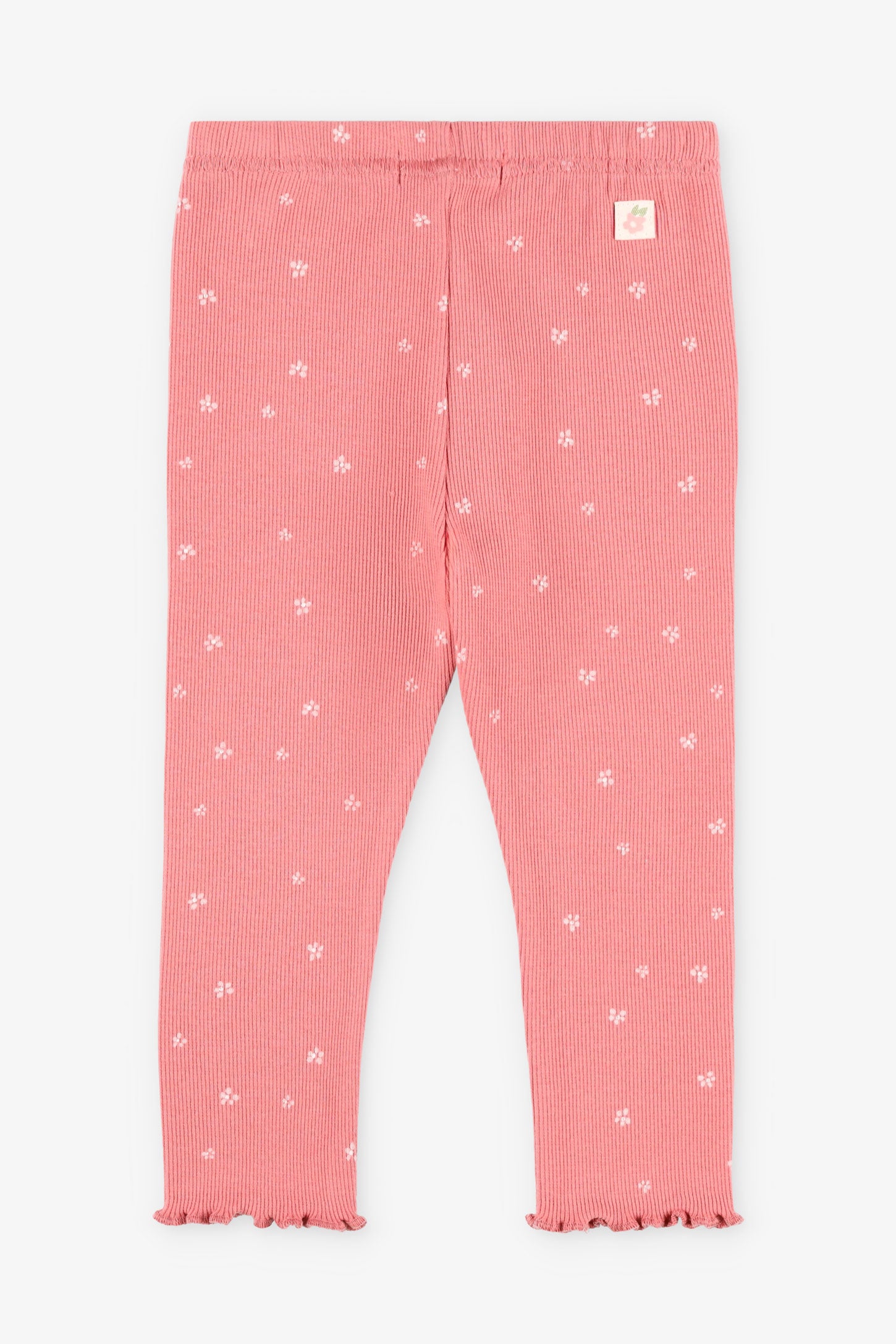 Legging côtelé finitions laitue, 2T-3T - Bébé fille && ROSE MULTI