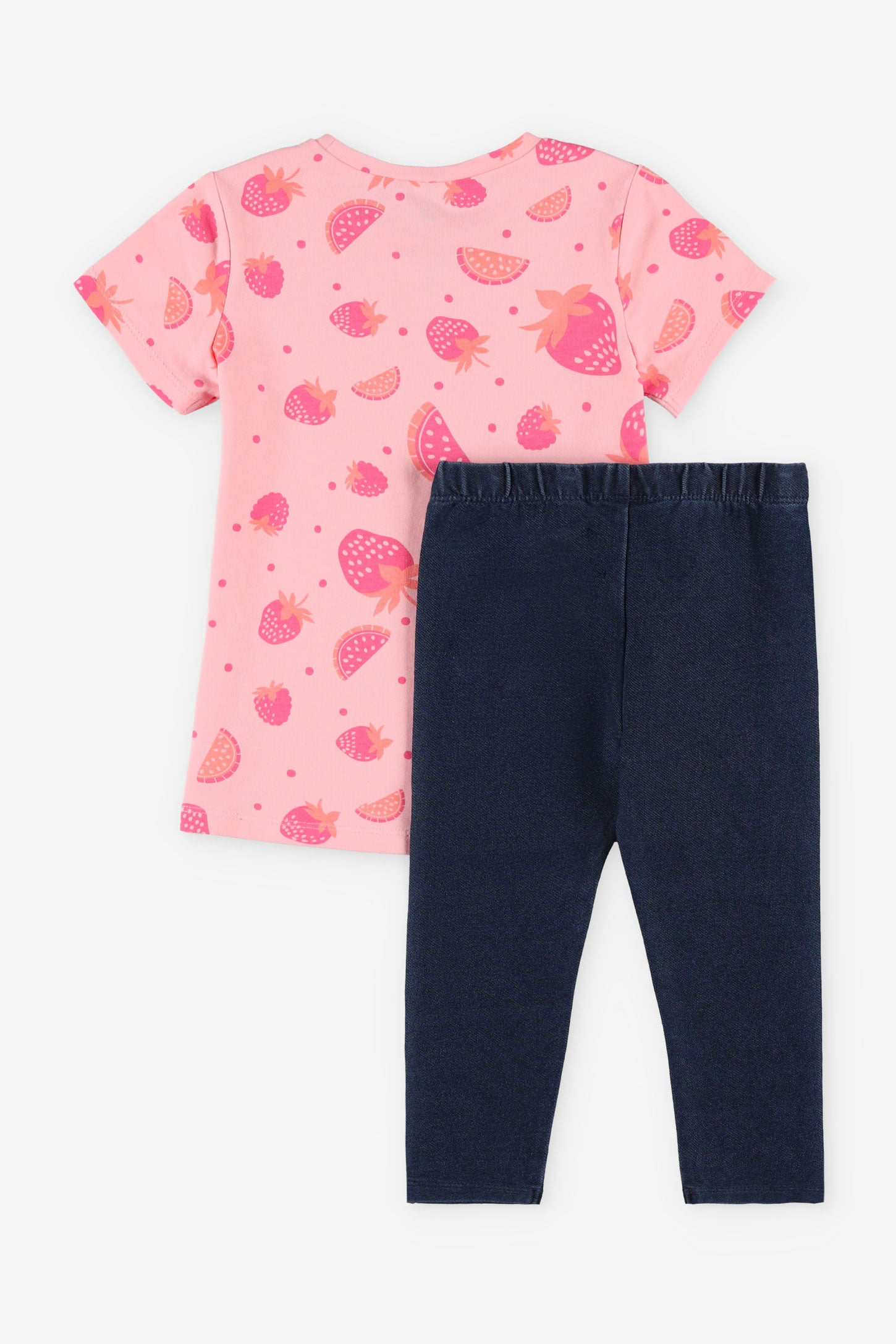 Prix pop, Ensemble t-shirt et legging - Bébé fille && ROSE MULTI