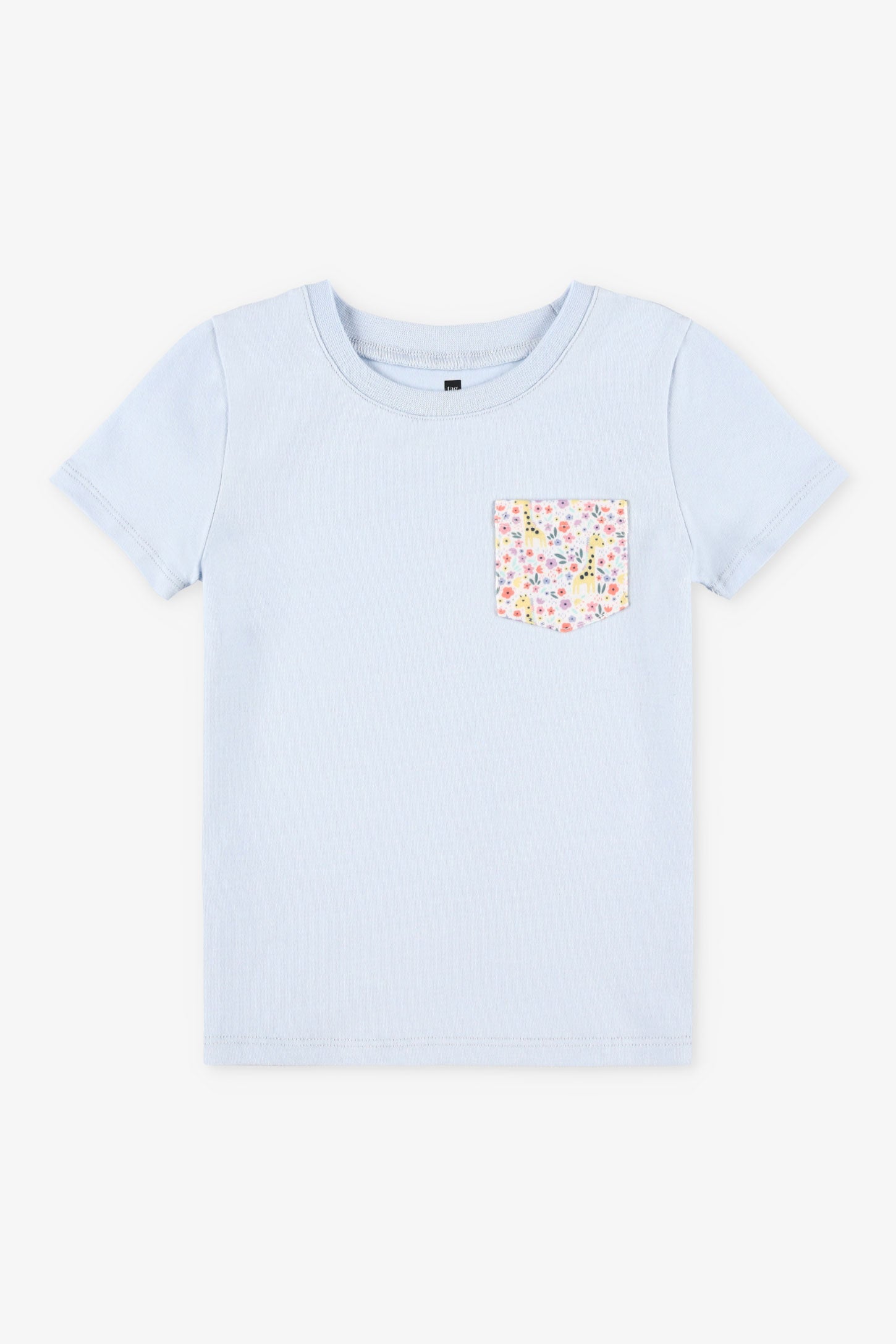 Duos futés, T-shirt à poche en coton, 2/20$ - Bébé fille && BLEU PALE