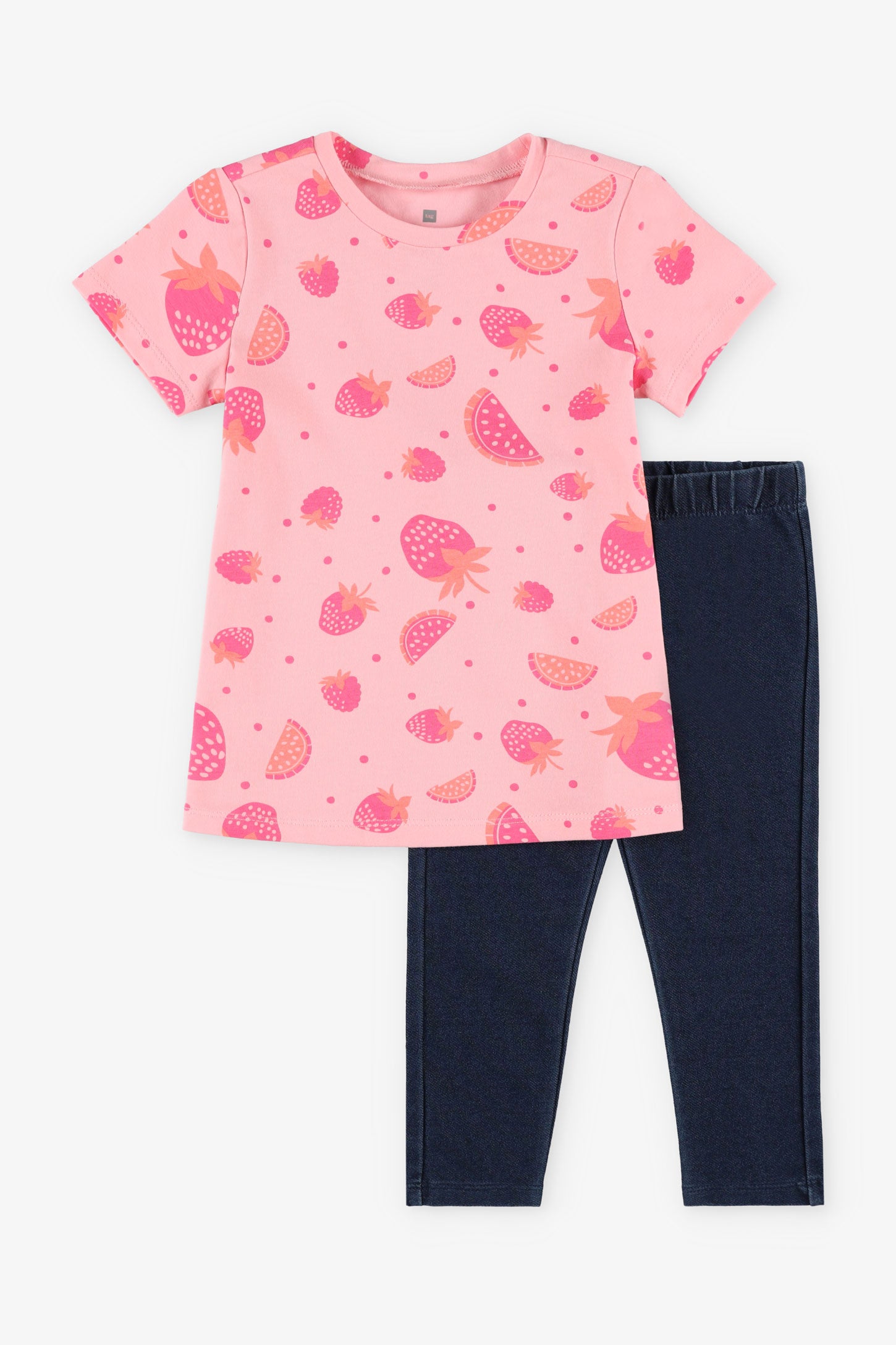 Prix pop, Ensemble t-shirt et legging, 2T-3T - Bébé fille && ROSE MULTI